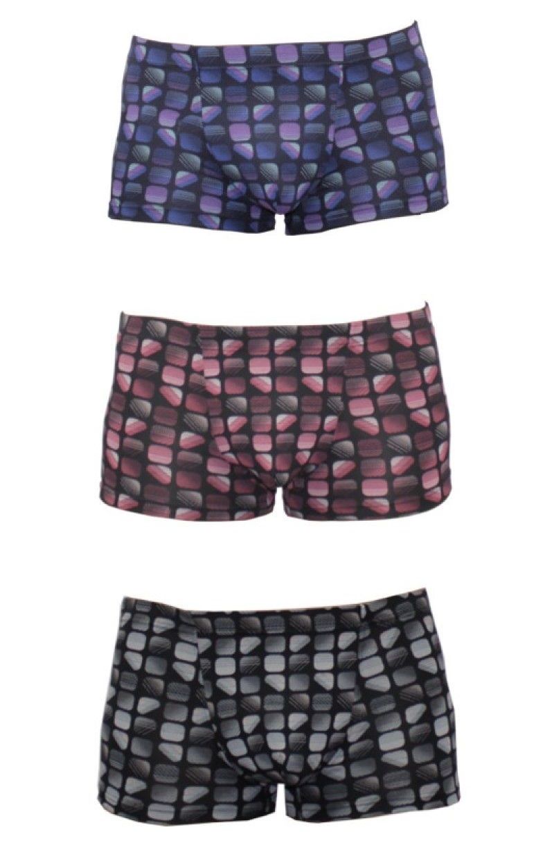 Набор из 3 мужских трусов-боксеров с принтом 1