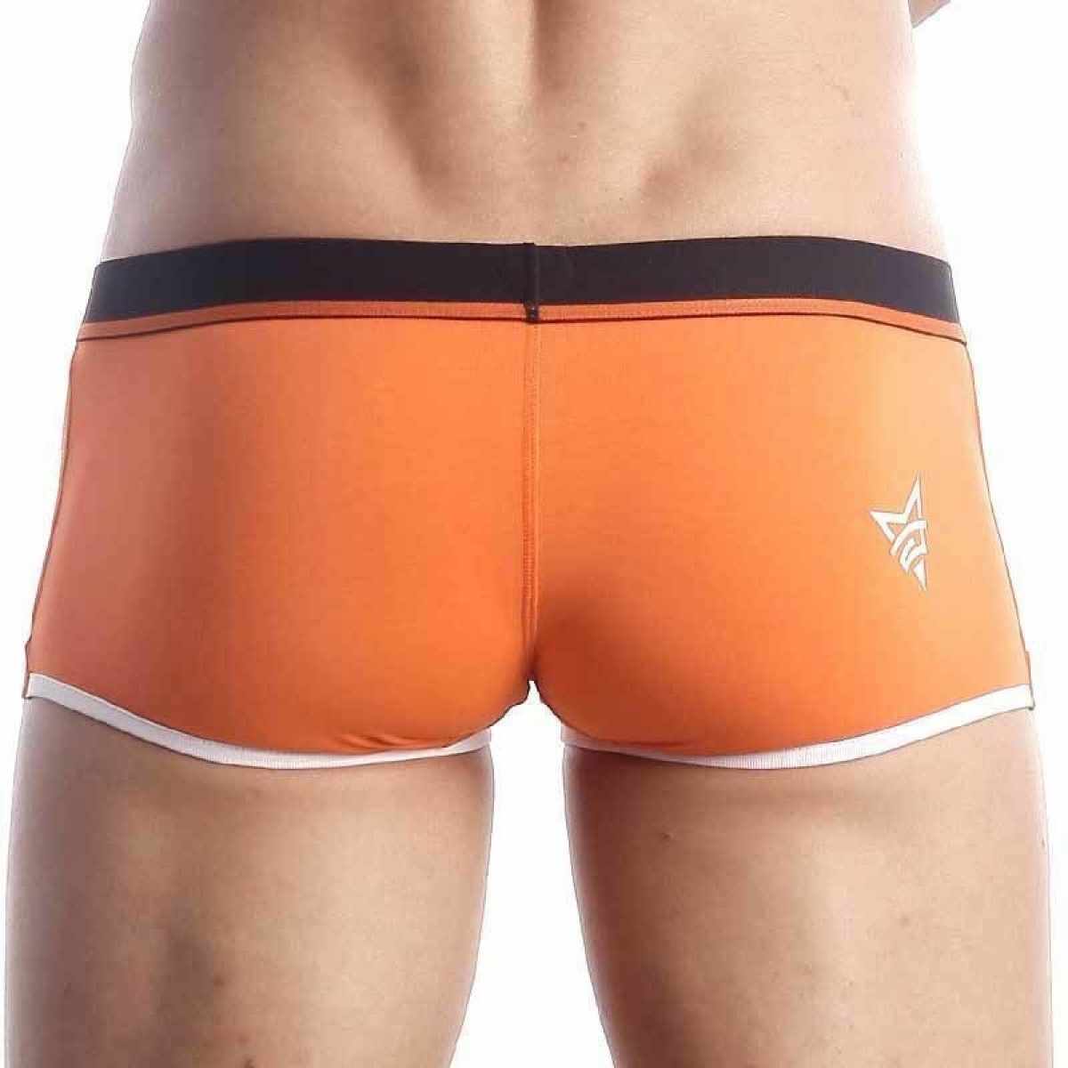 Оранжевые трусы-хипсы с черной резинкой и надписью Movere 3