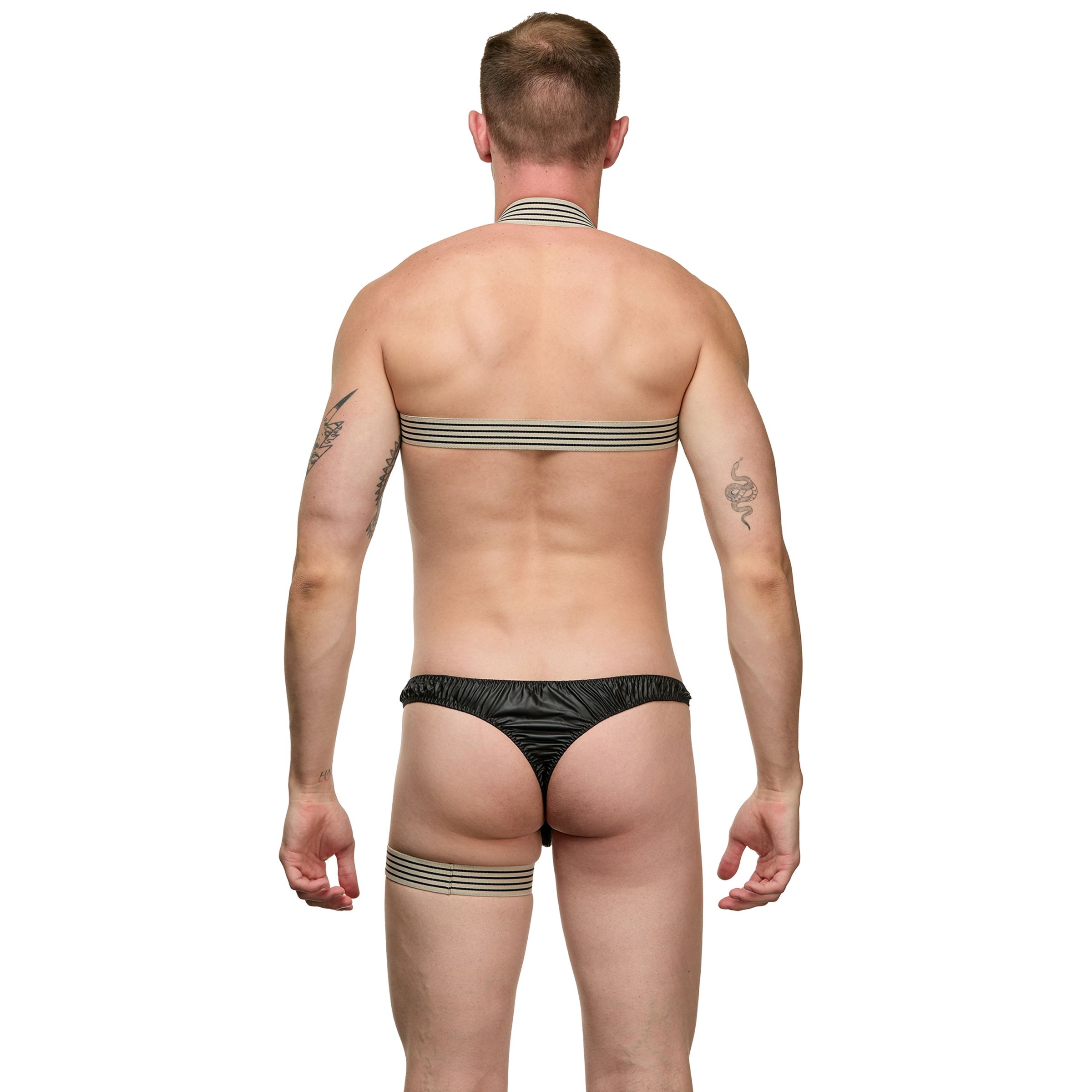 Мужской черно-бежевый костюм «Танцор» 2