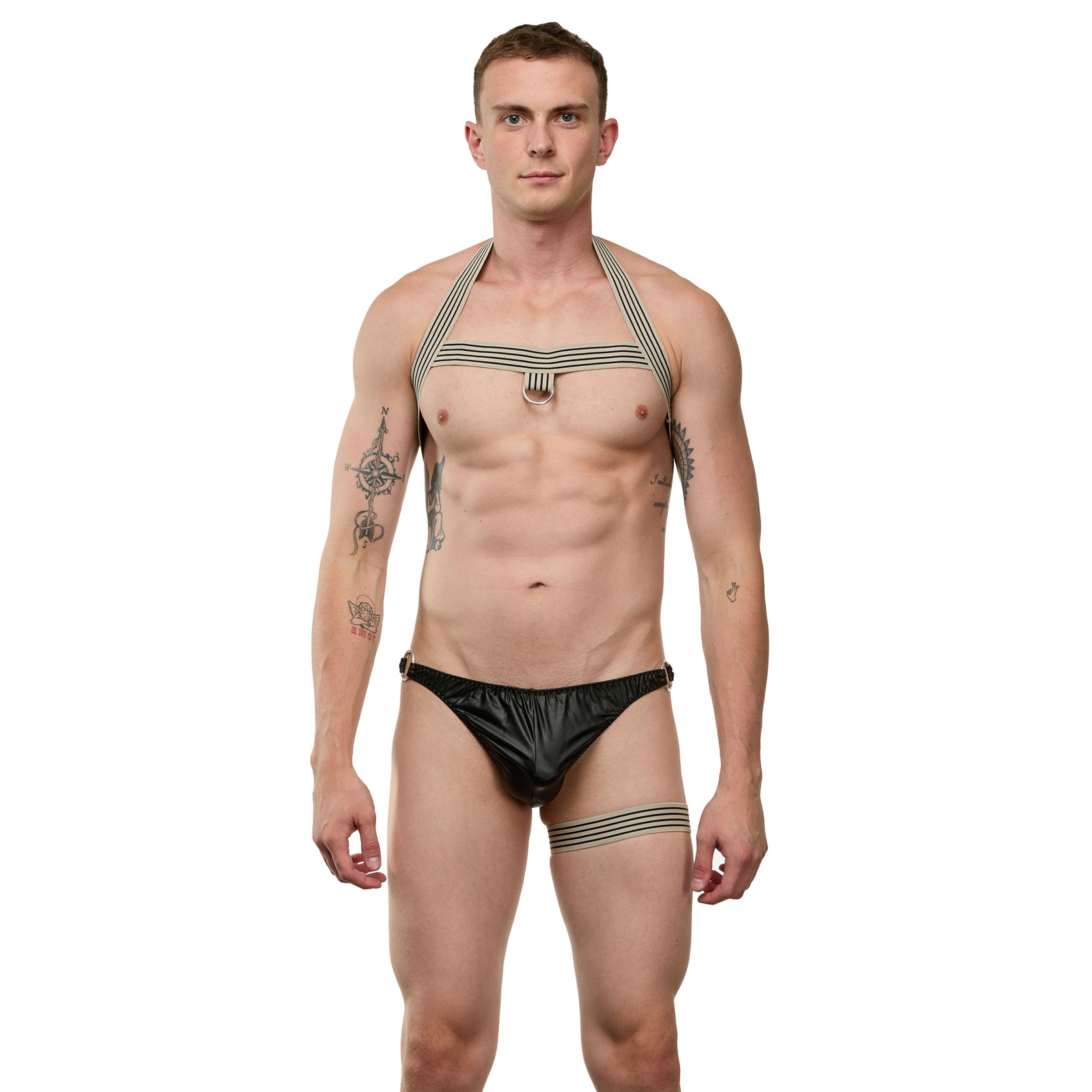 Мужской черно-бежевый костюм «Танцор» 1