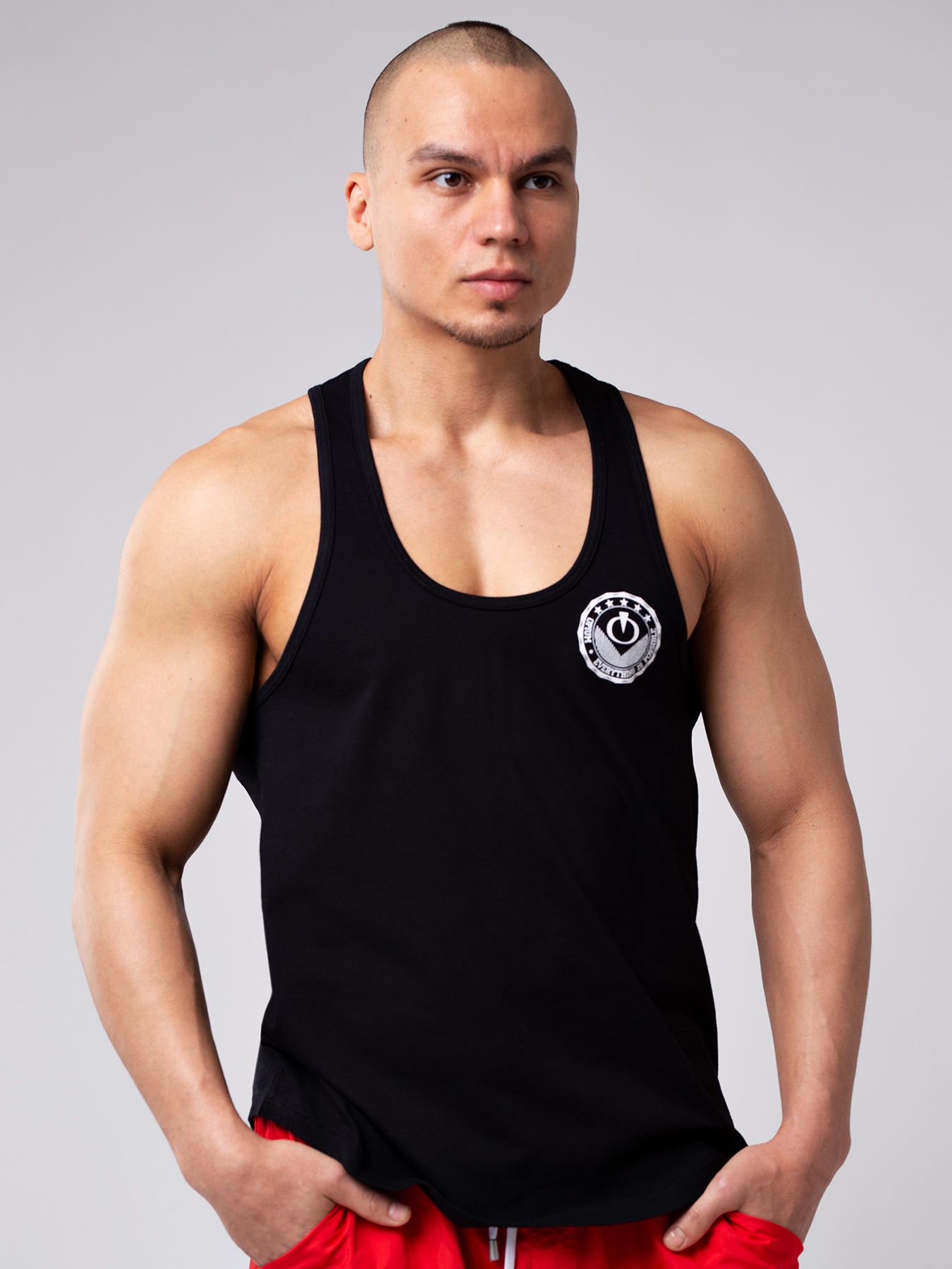 Мужская майка-борцовка из хлопка 1