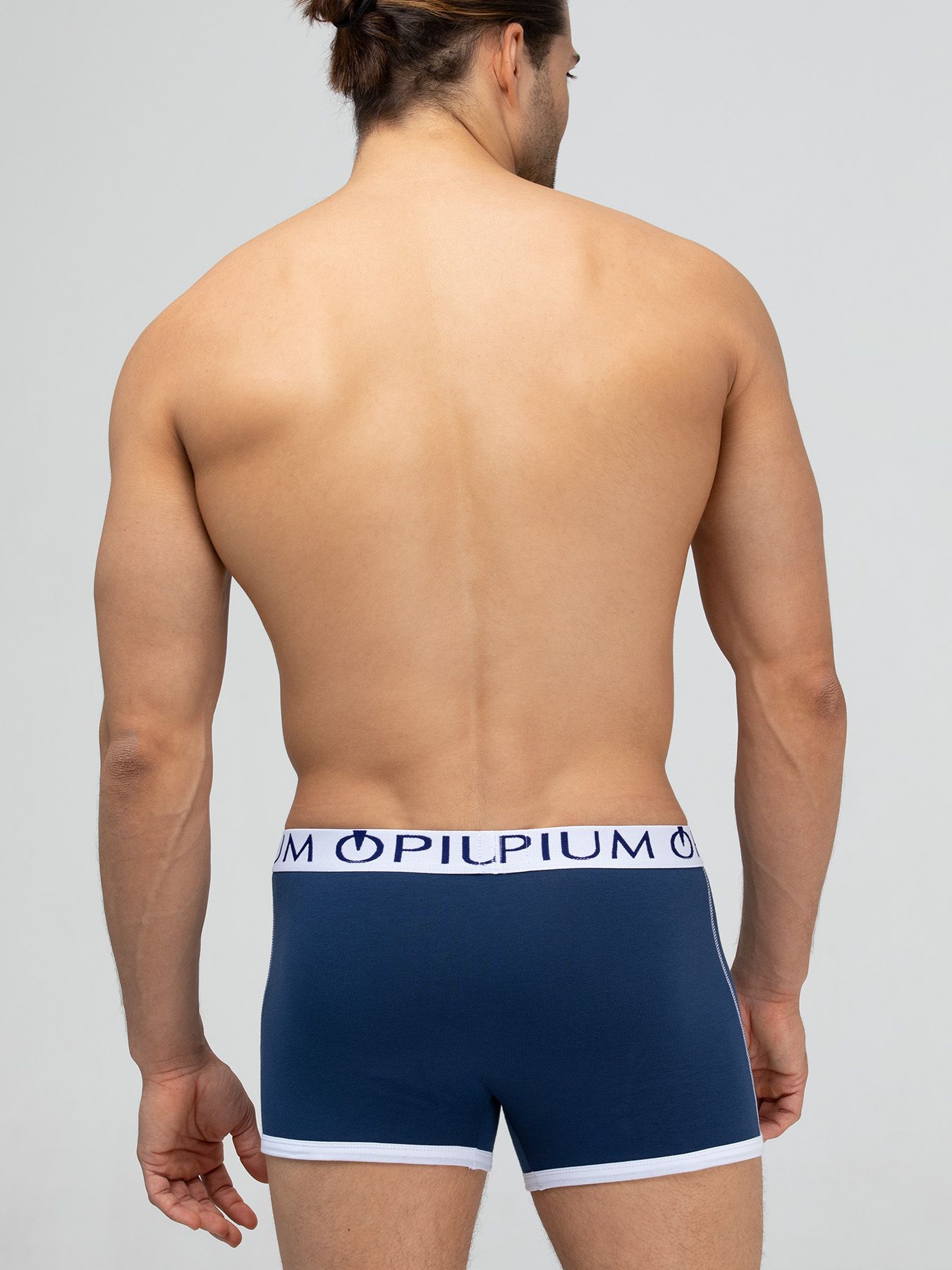 Мужские трусы-боксеры с контрастным поясом и отделкой 6