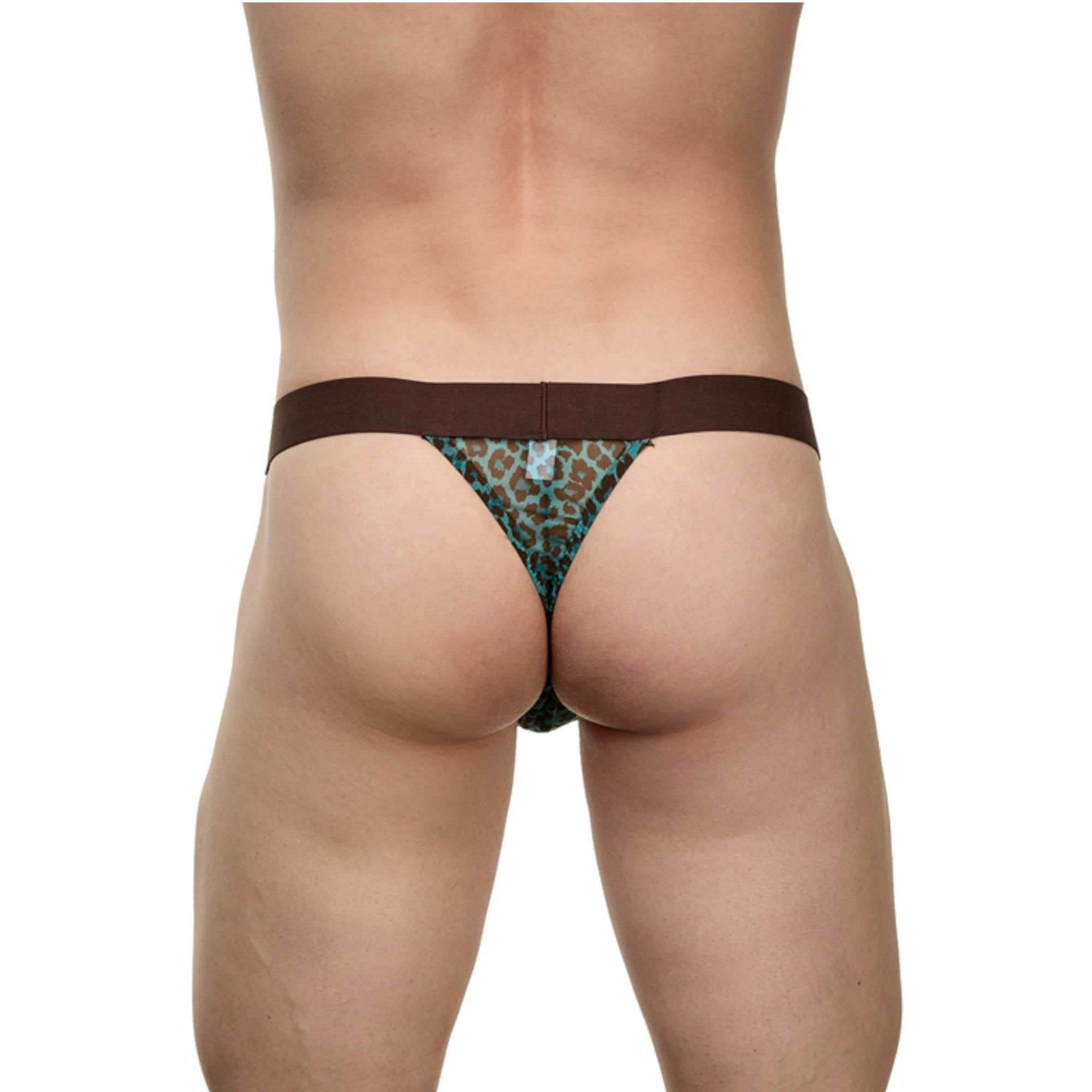 Сексуальные трусы-тонги с леопардовым принтом 2
