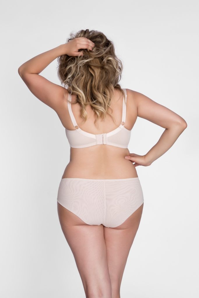 Однотонный бюстгальтер на косточках с мягкой чашкой plus size 4