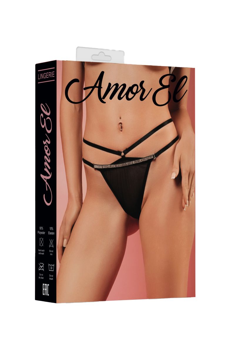 Сексуальные трусики-танга со сверкающей съёмной бретелью 4