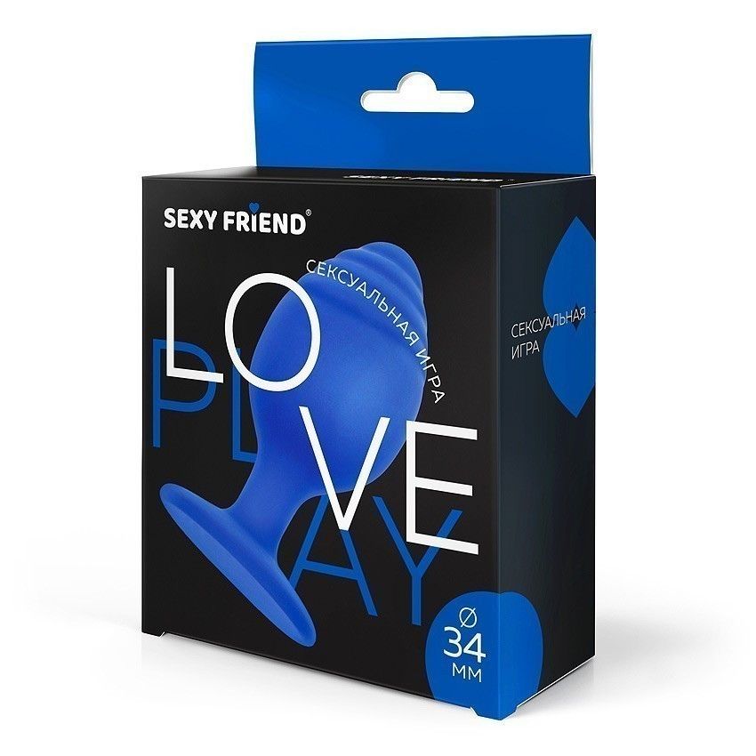 Синяя силиконовая анальная втулка - 7 см. 3