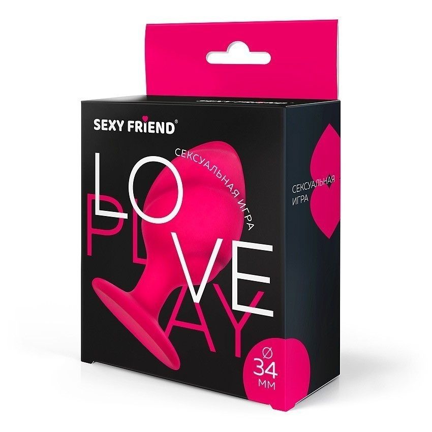 Ярко-розовая силиконовая анальная пробка - 7 см. 3