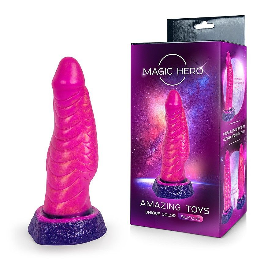 Розовый фантазийный фаллоимитатор - 17,5 см. 2