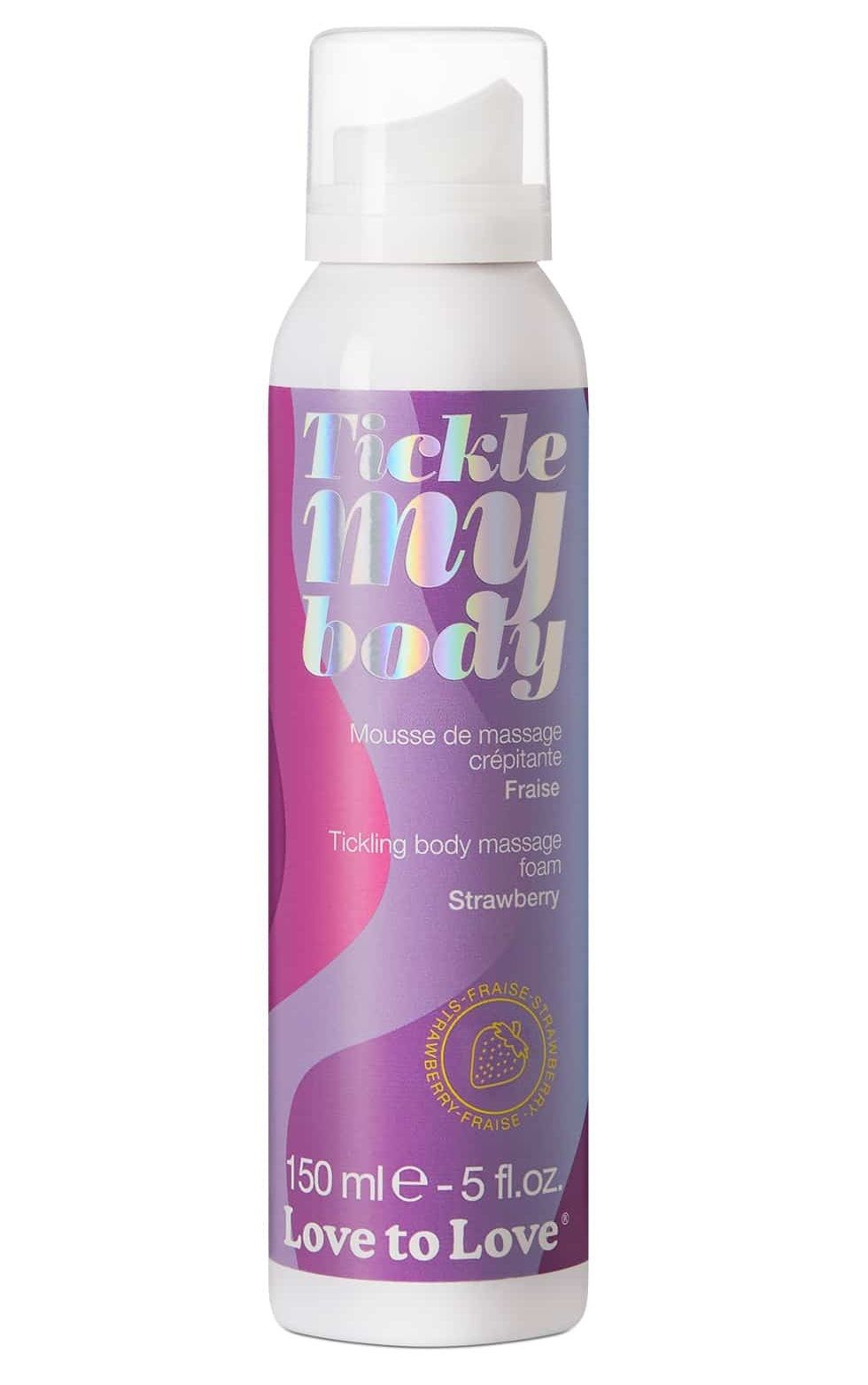 Массажная хрустящая пенка Tickle My Body Strawberry с ароматом клубники - 150 мл. 1