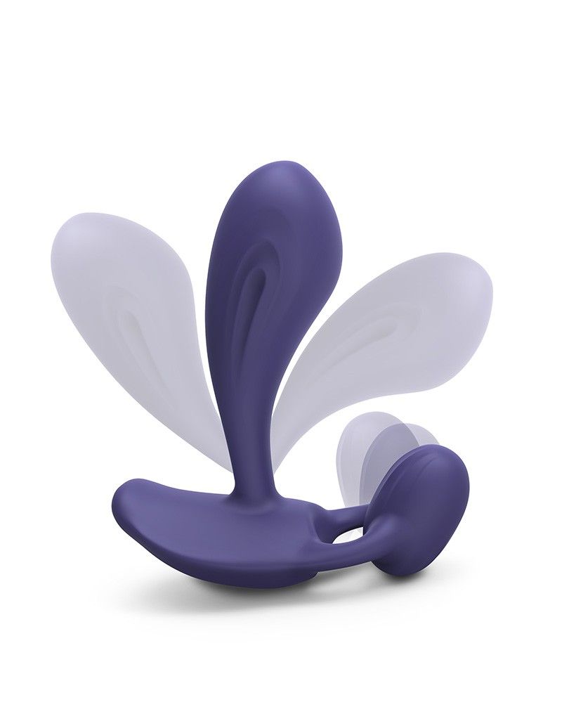 Темно-синий вибромассажер Witty P&G Vibrator with Remote Control 2