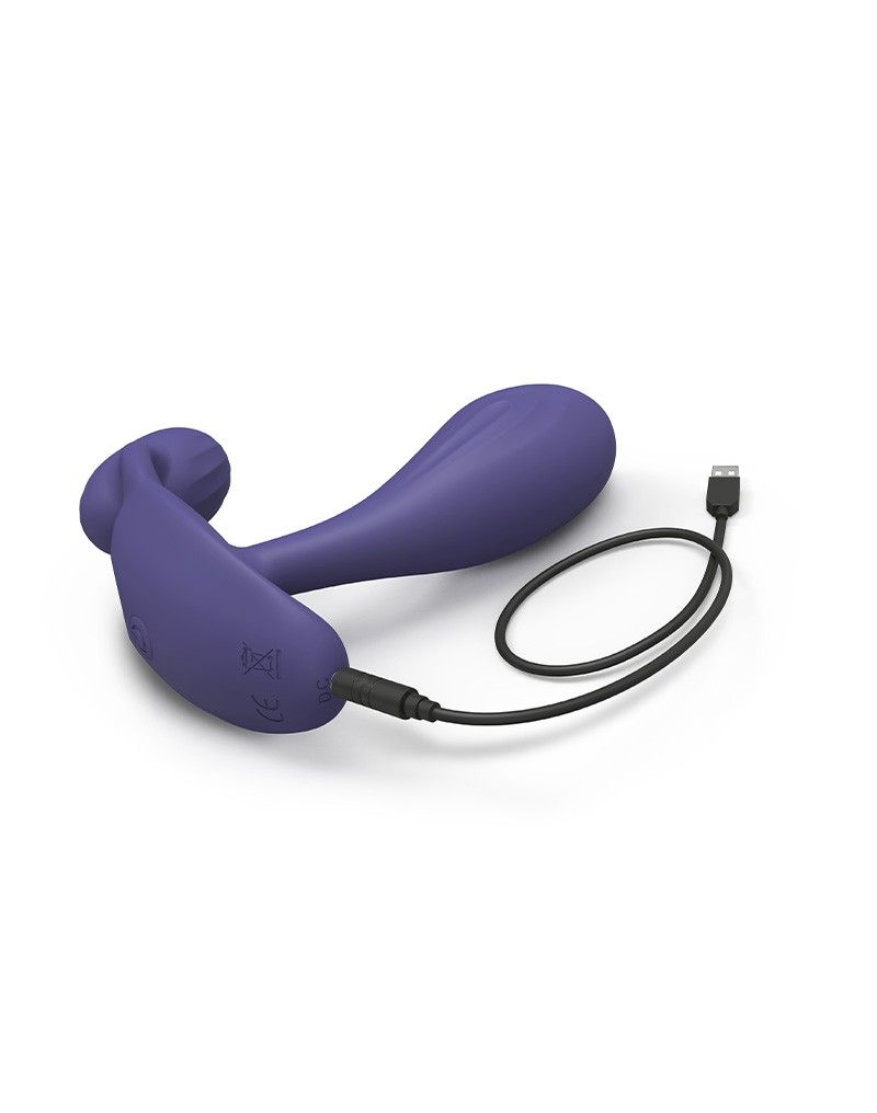 Темно-синий вибромассажер Witty P&G Vibrator with Remote Control 3
