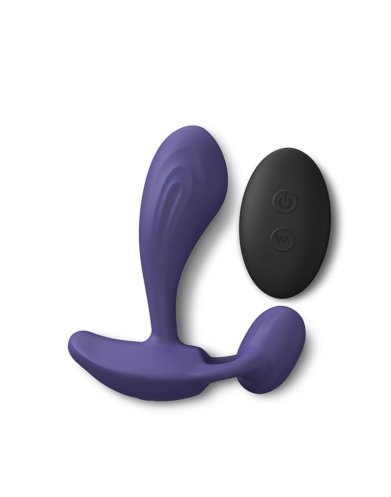 Темно-синий вибромассажер Witty P&G Vibrator with Remote Control 5