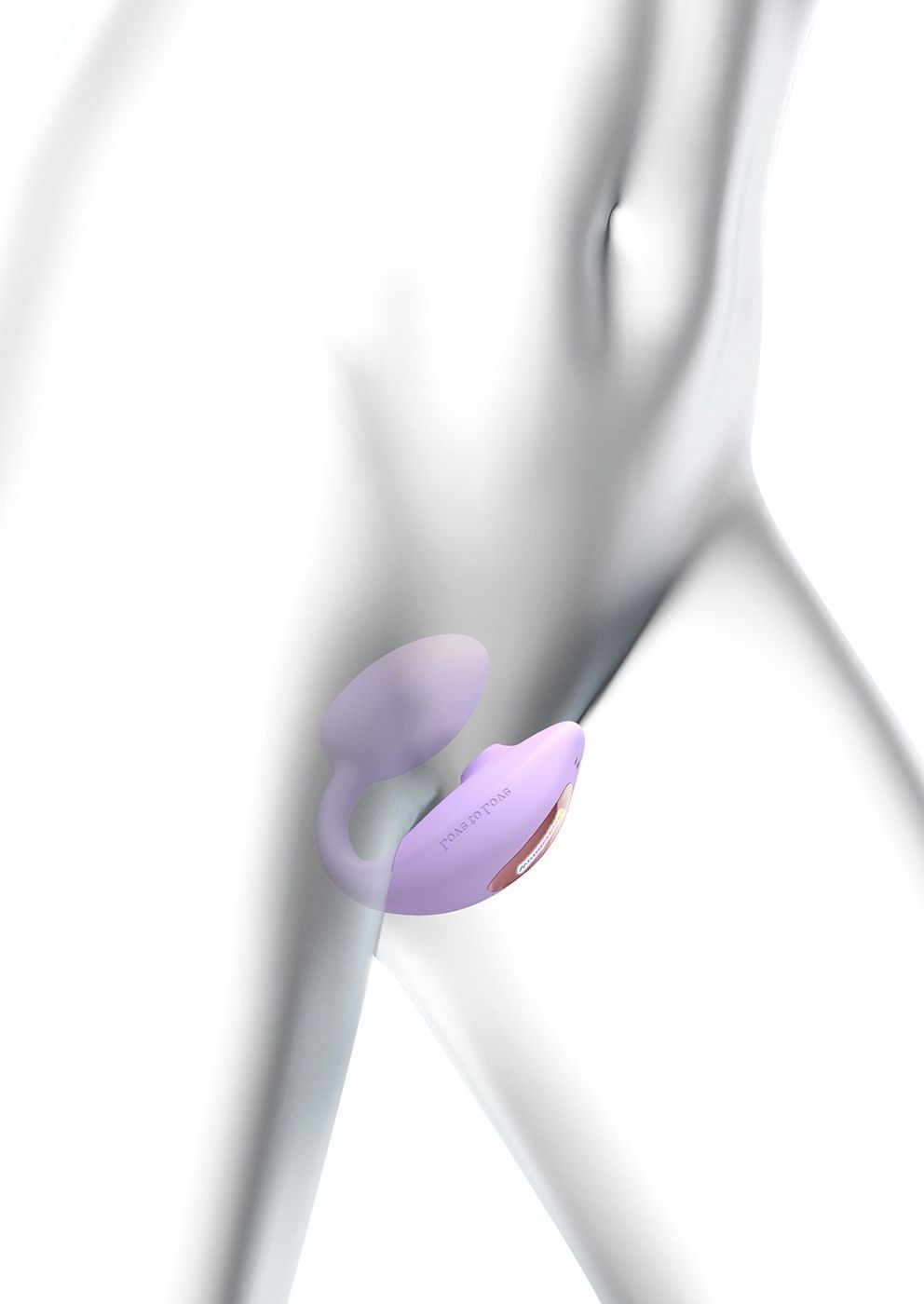 Сиреневый U-образный стимулятор клитора и точки G с пультом ДУ Wonderlover 5