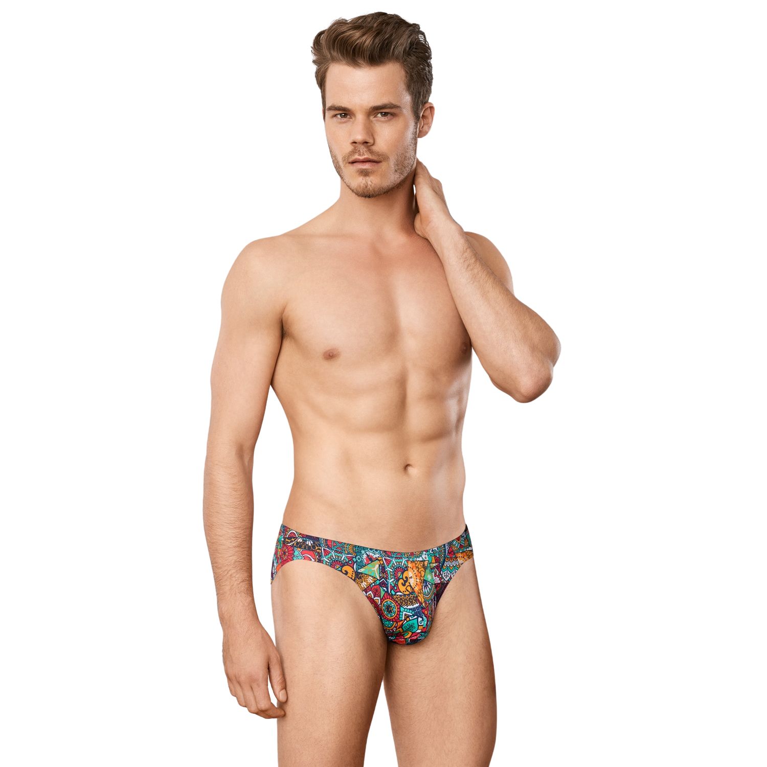 Мужские трусы-слипы с цветным принтом Doreanse Patchwork 3