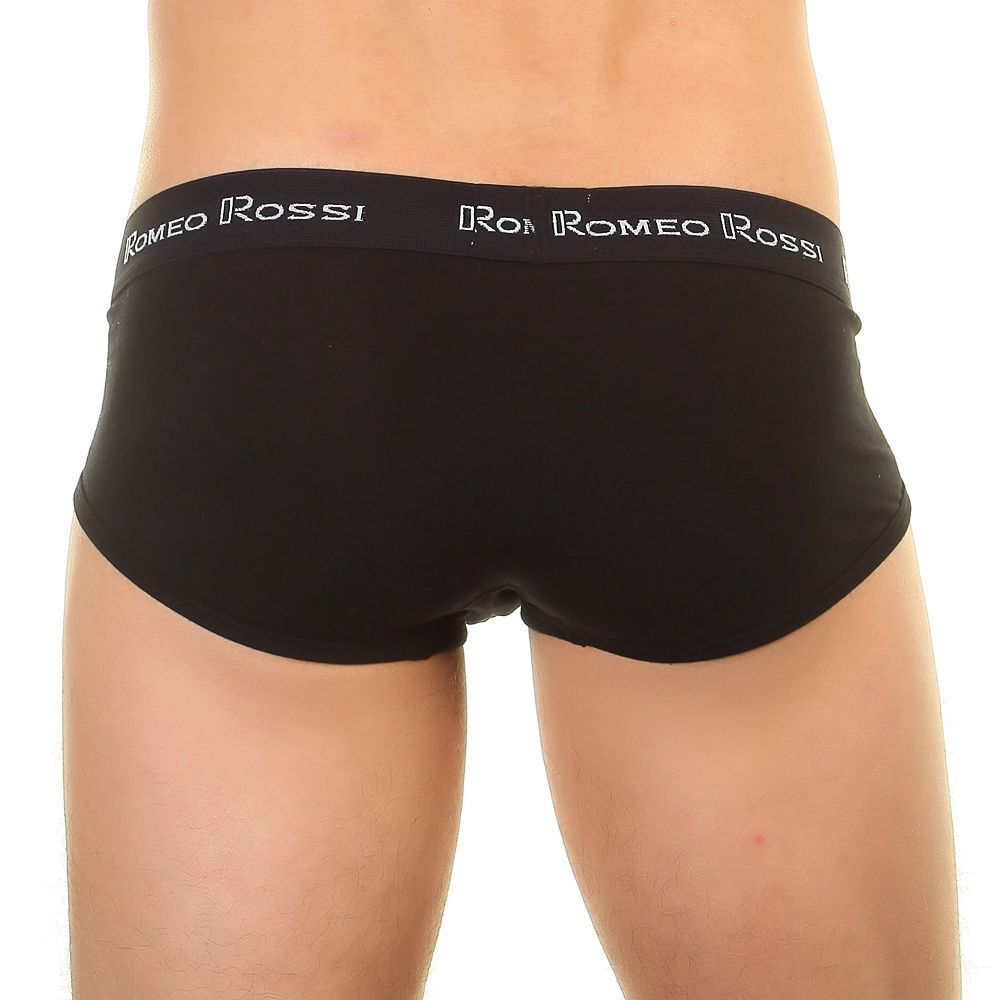 Мужские трусы-брифы с низкой посадкой и черной резинкой 5