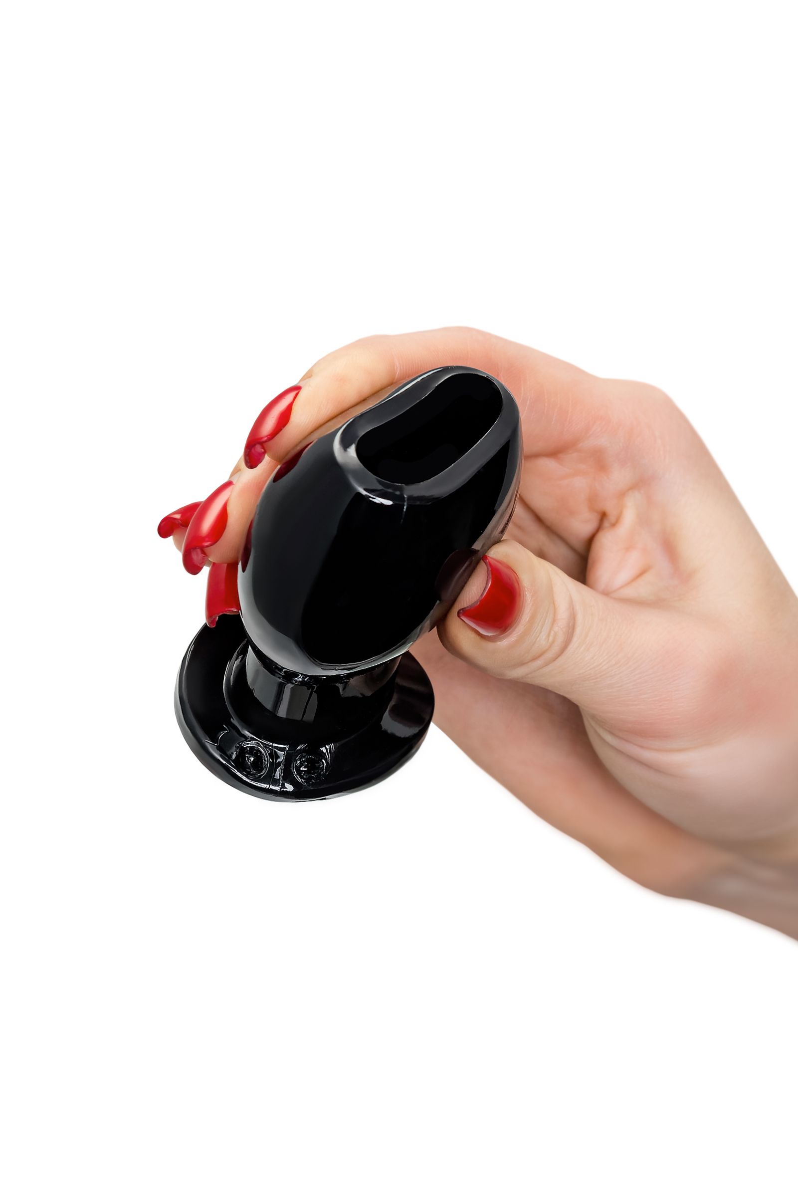 Черная анальная втулка Basic M - 6,5 см. 6