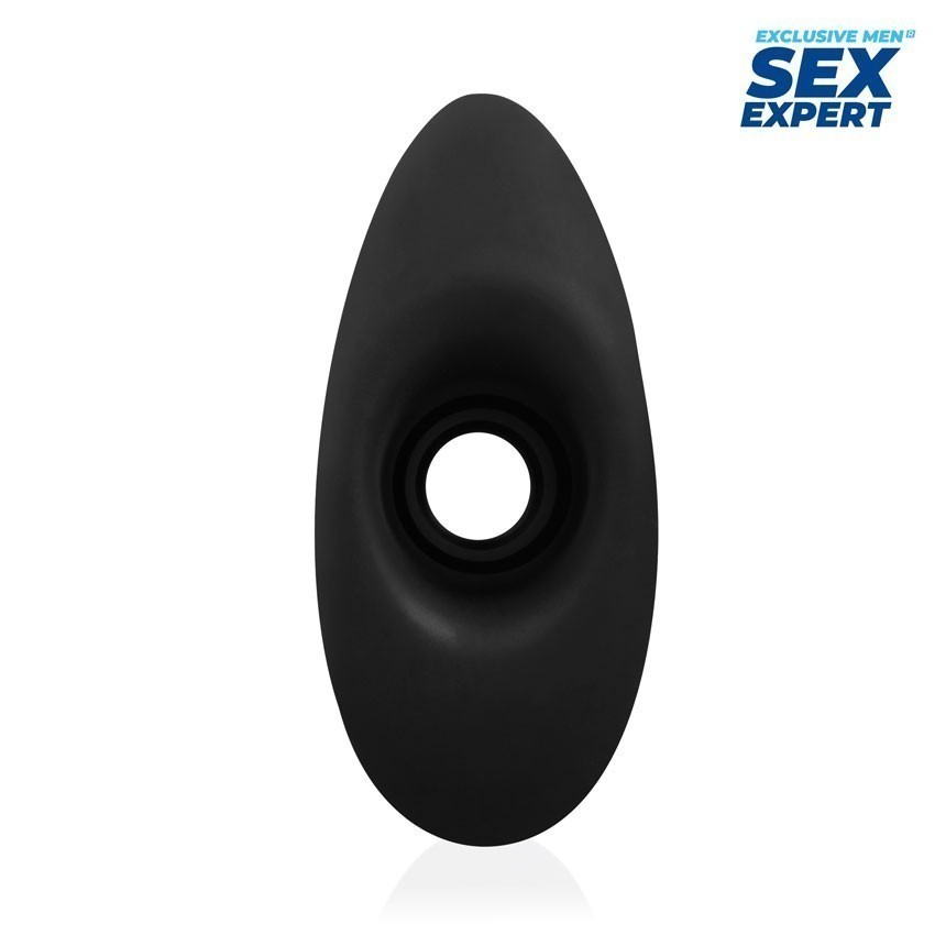 Черный рельефный анальный стимулятор-тоннель - 14 см. 6