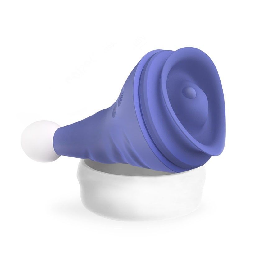 Сиреневый вибростимулятор в форме колпака Magical Santa Hat 5