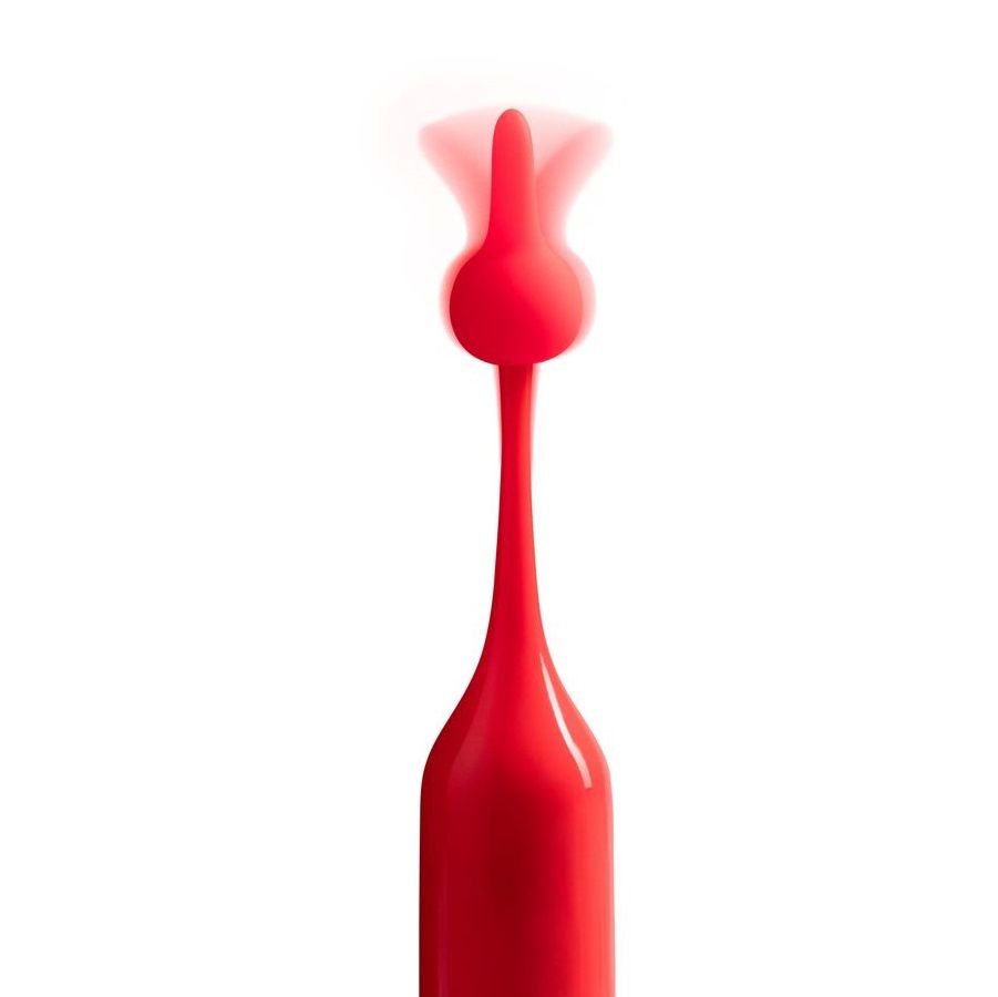 Красный клиторальный стимулятор Romp Pop 3