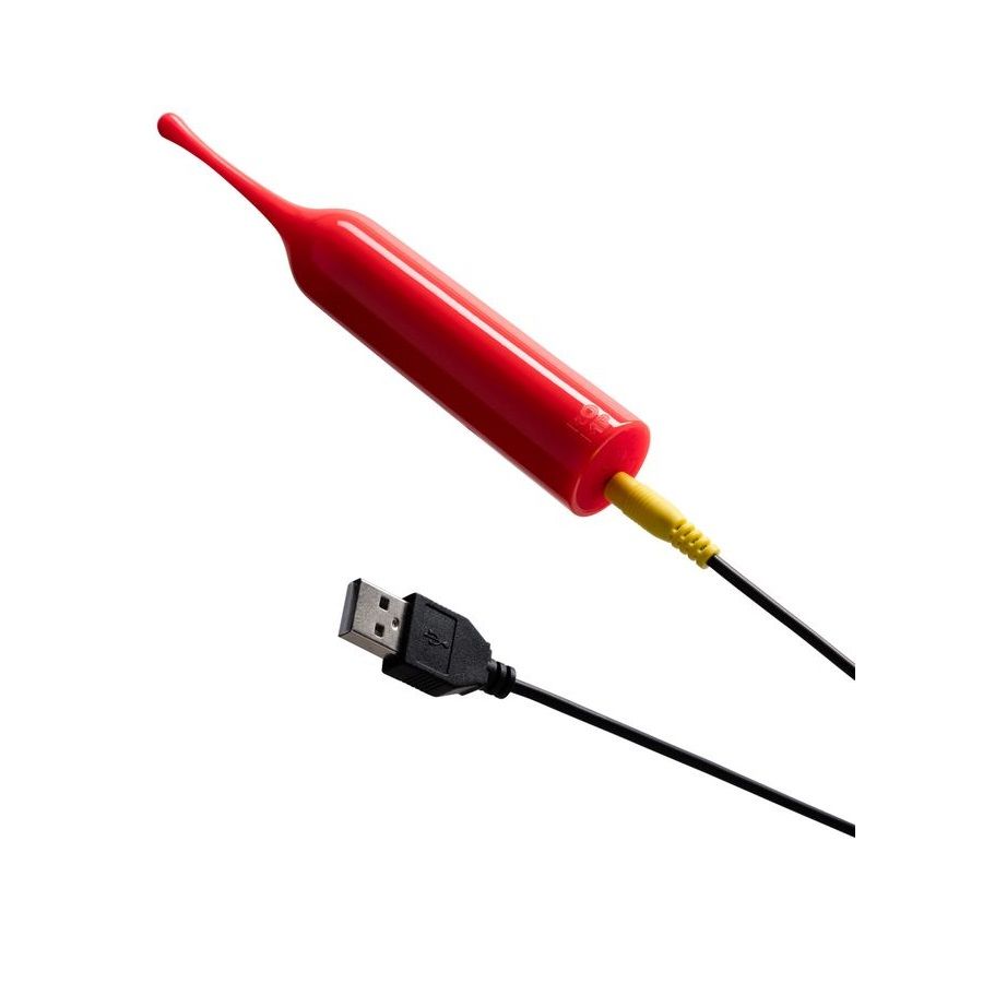 Красный клиторальный стимулятор Romp Pop 4