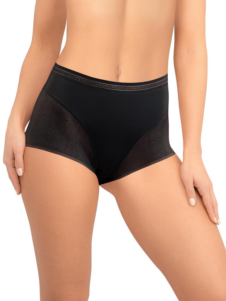 Высокие трусики-слипы из кружева с сетчатой структурой 1