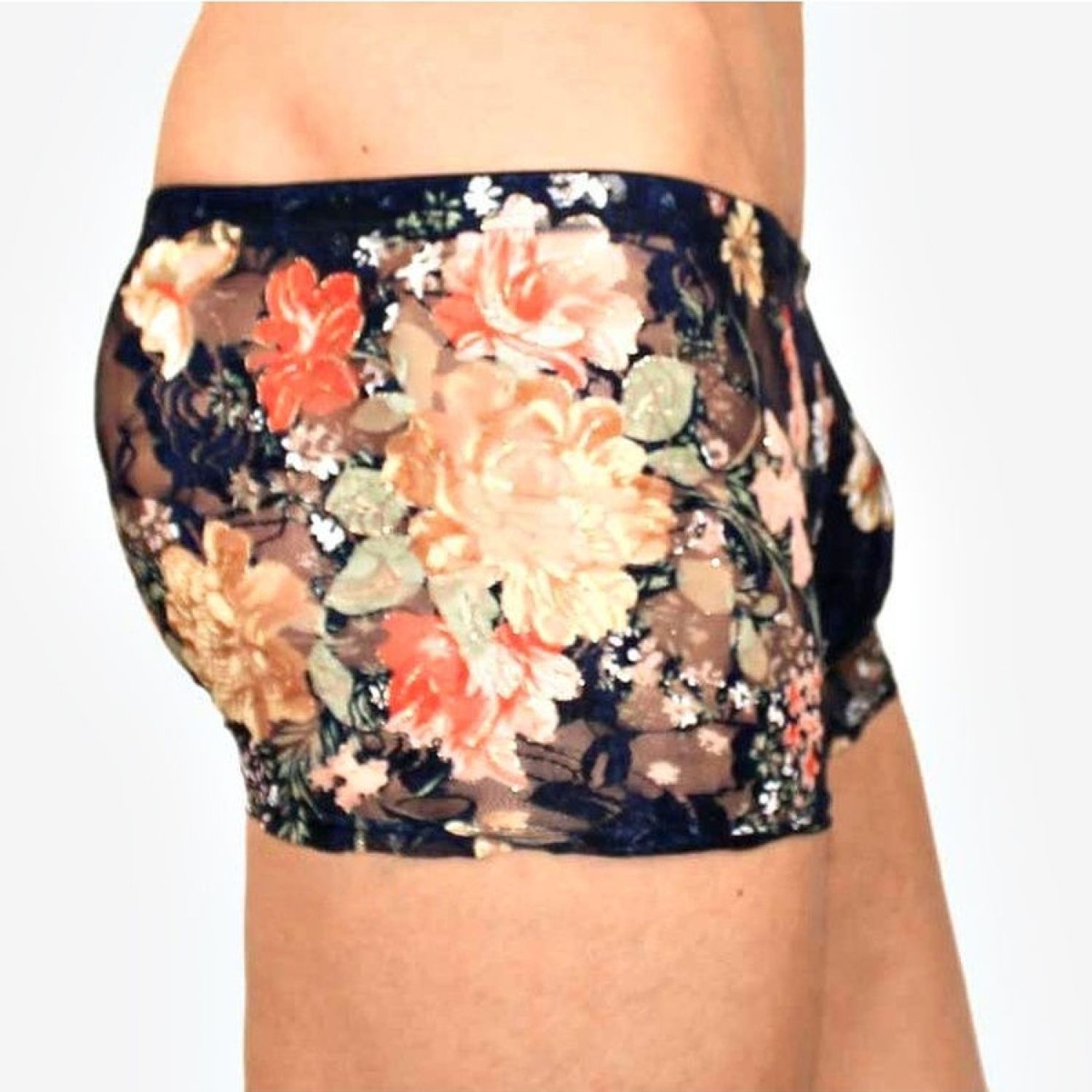 Мужские трусы-боксеры с крупным цветочным узором 2