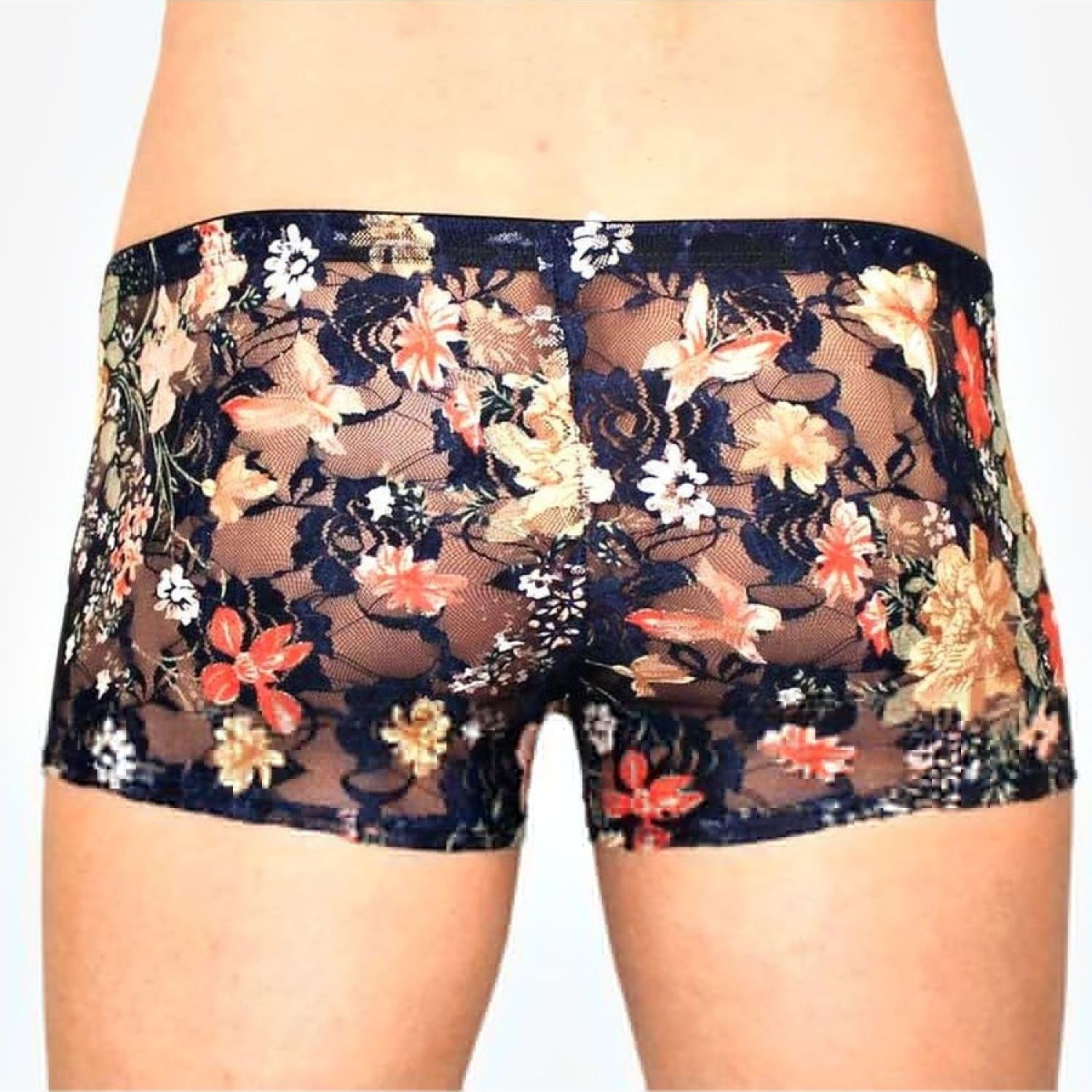 Мужские трусы-боксеры с крупным цветочным узором 3