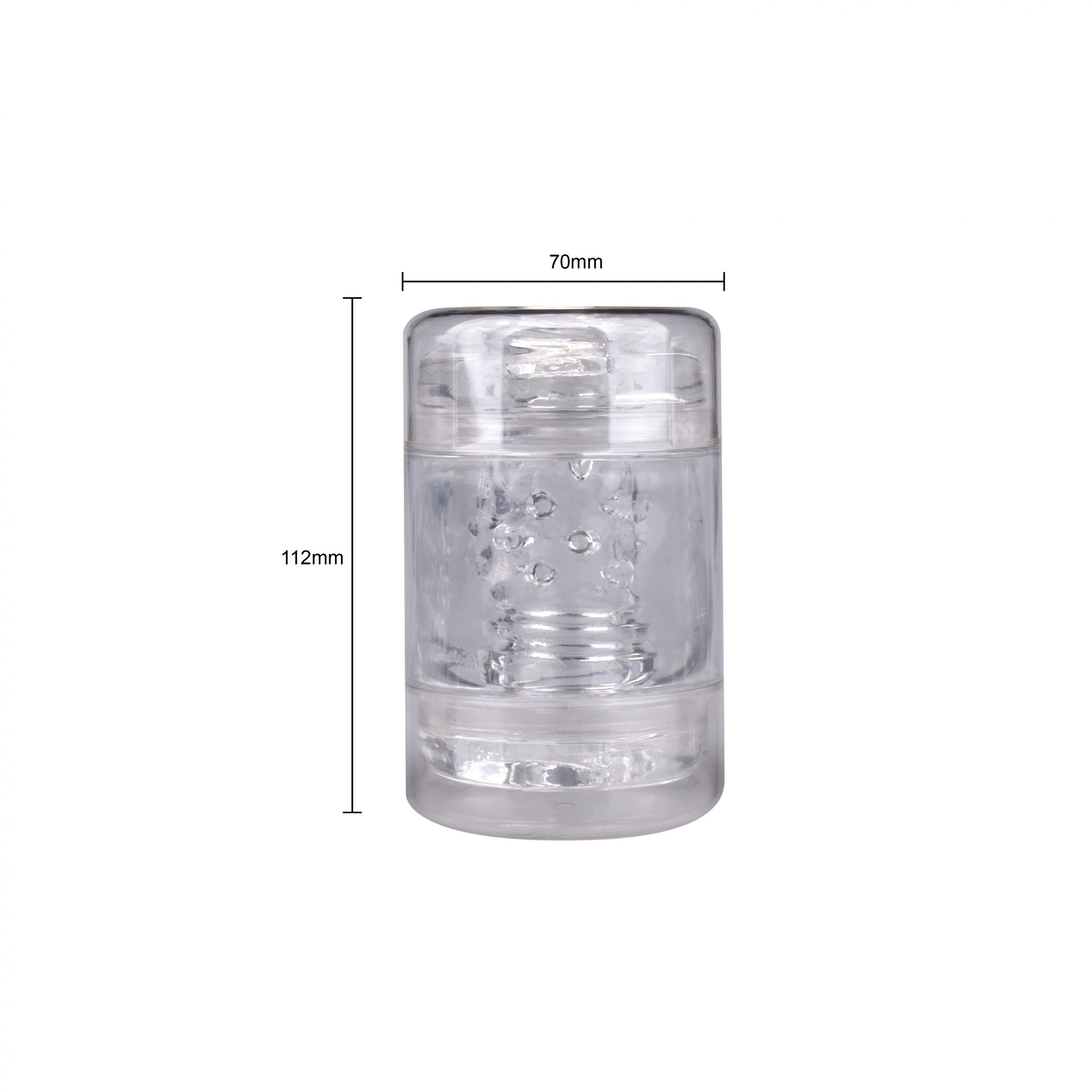 Прозрачный двусторонний мастурбатор Joy Cup - анус и рот 5