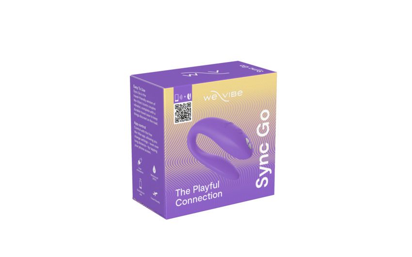 Фиолетовый вибромассажер для пар We-Vibe Sync Go 2