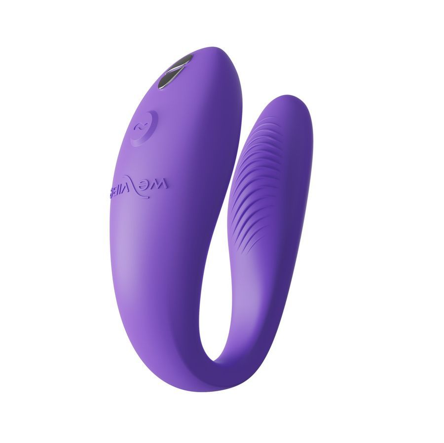Фиолетовый вибромассажер для пар We-Vibe Sync Go 6