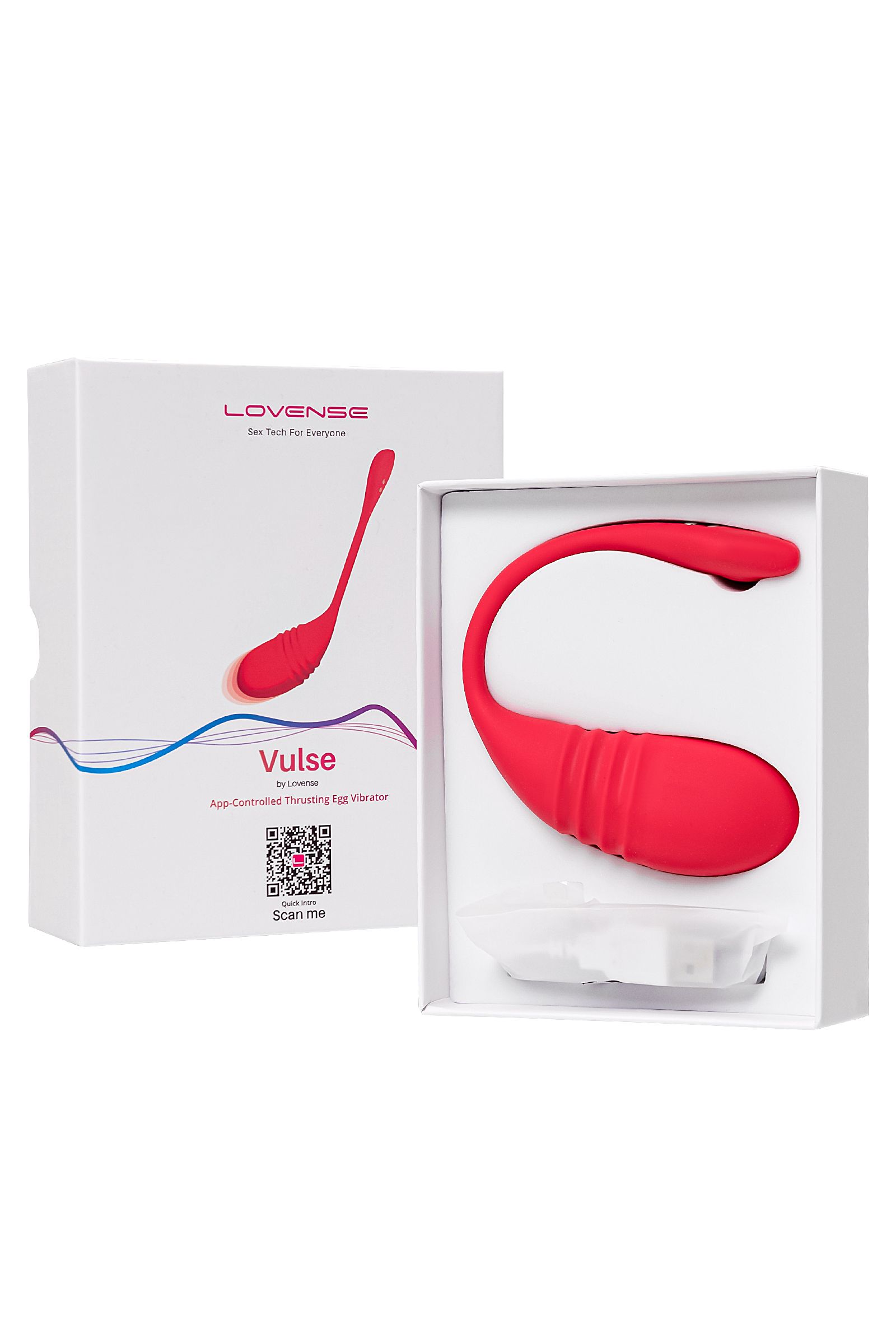 Красное силиконовое виброяйцо Vulse 9