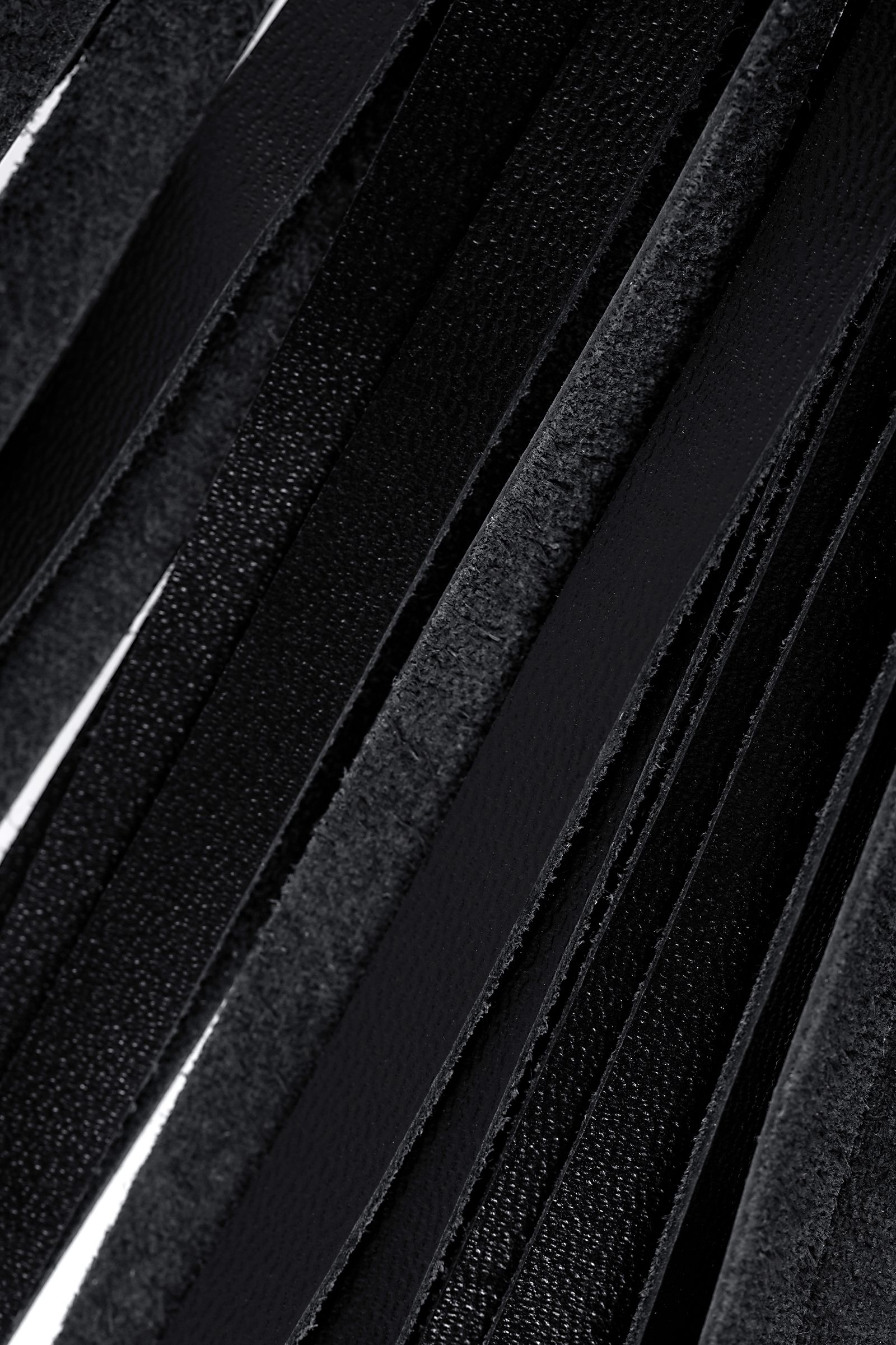 Черно-красная кожаная плеть - 50 см. 4