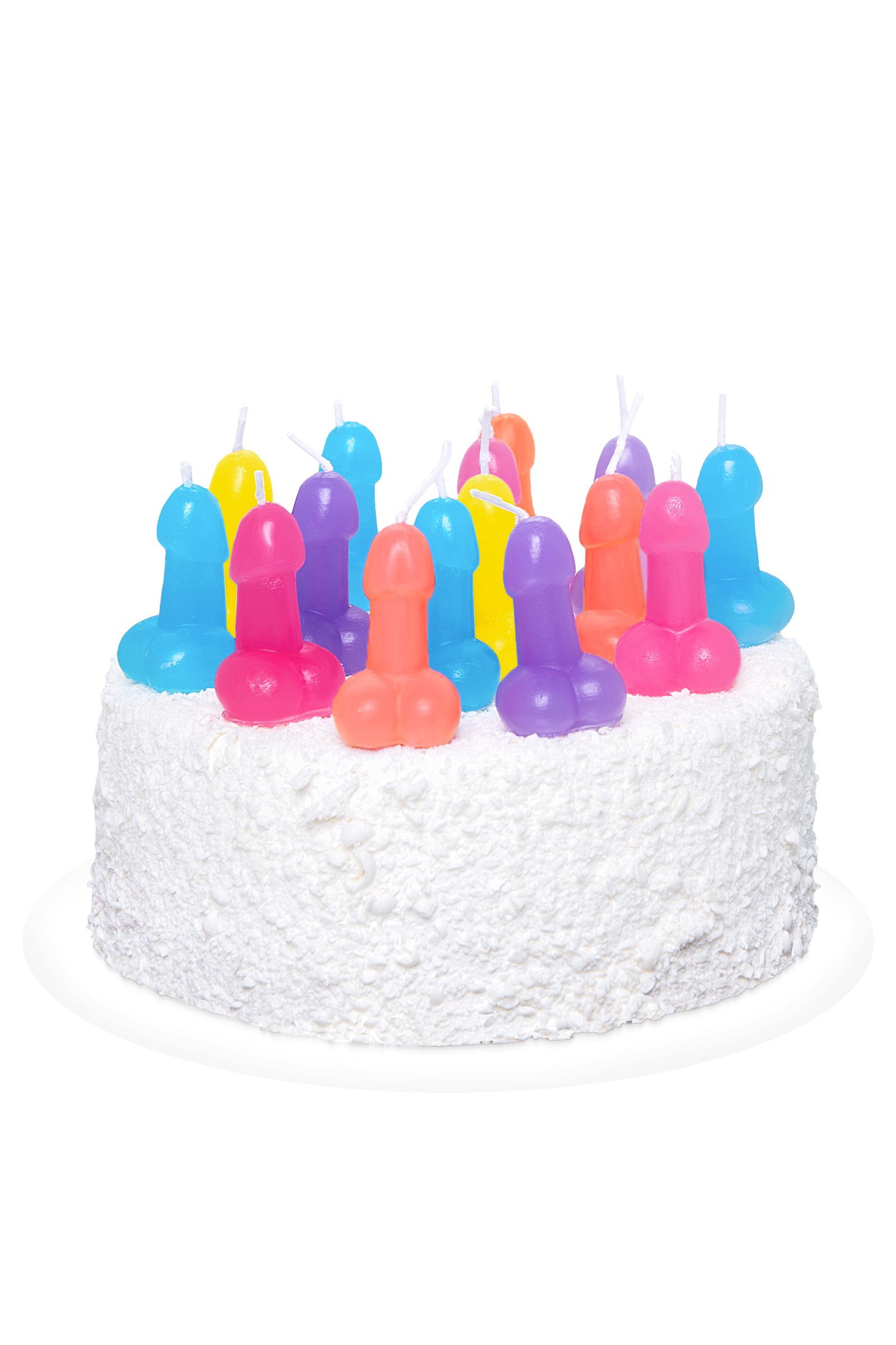 Набор из 10 разноцветных свечей в форме пениса 4