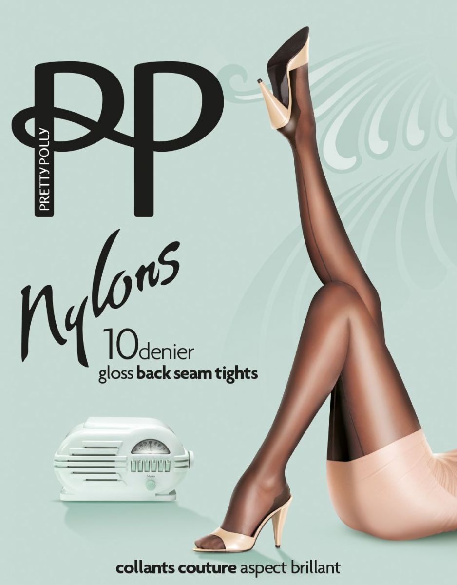 Оригинальные нейлоновые колготки со швом 5