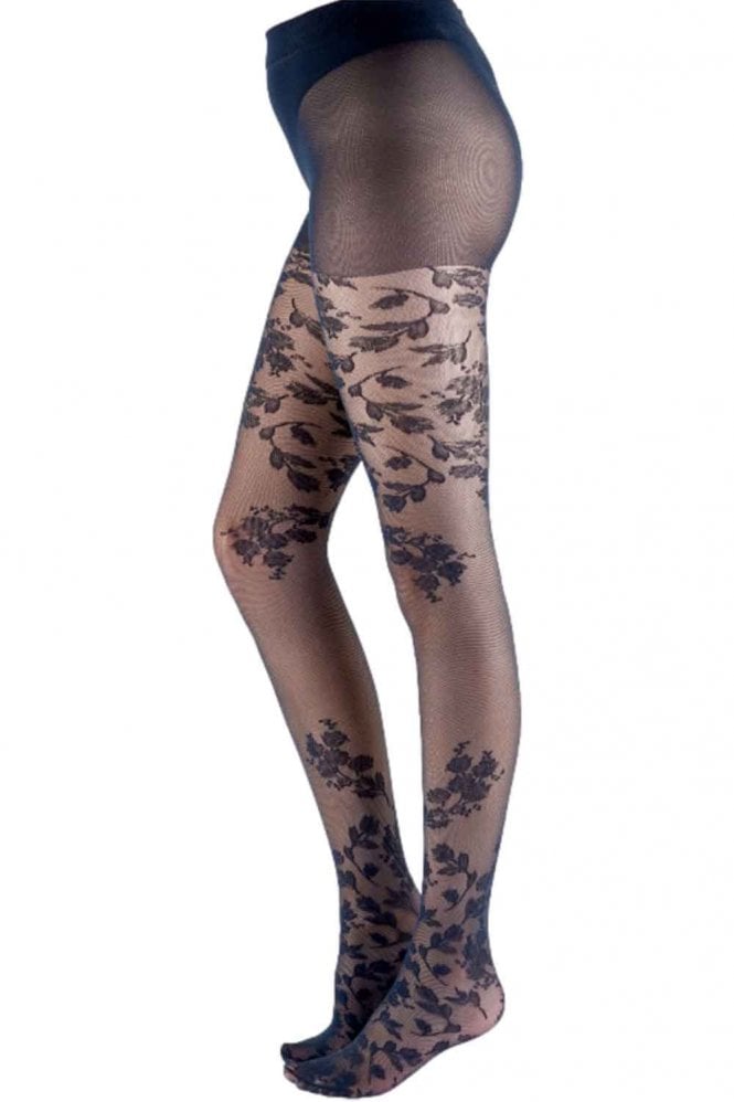 Женственные колготки с цветочным рисунком Autumn Fall Floral Tights 2