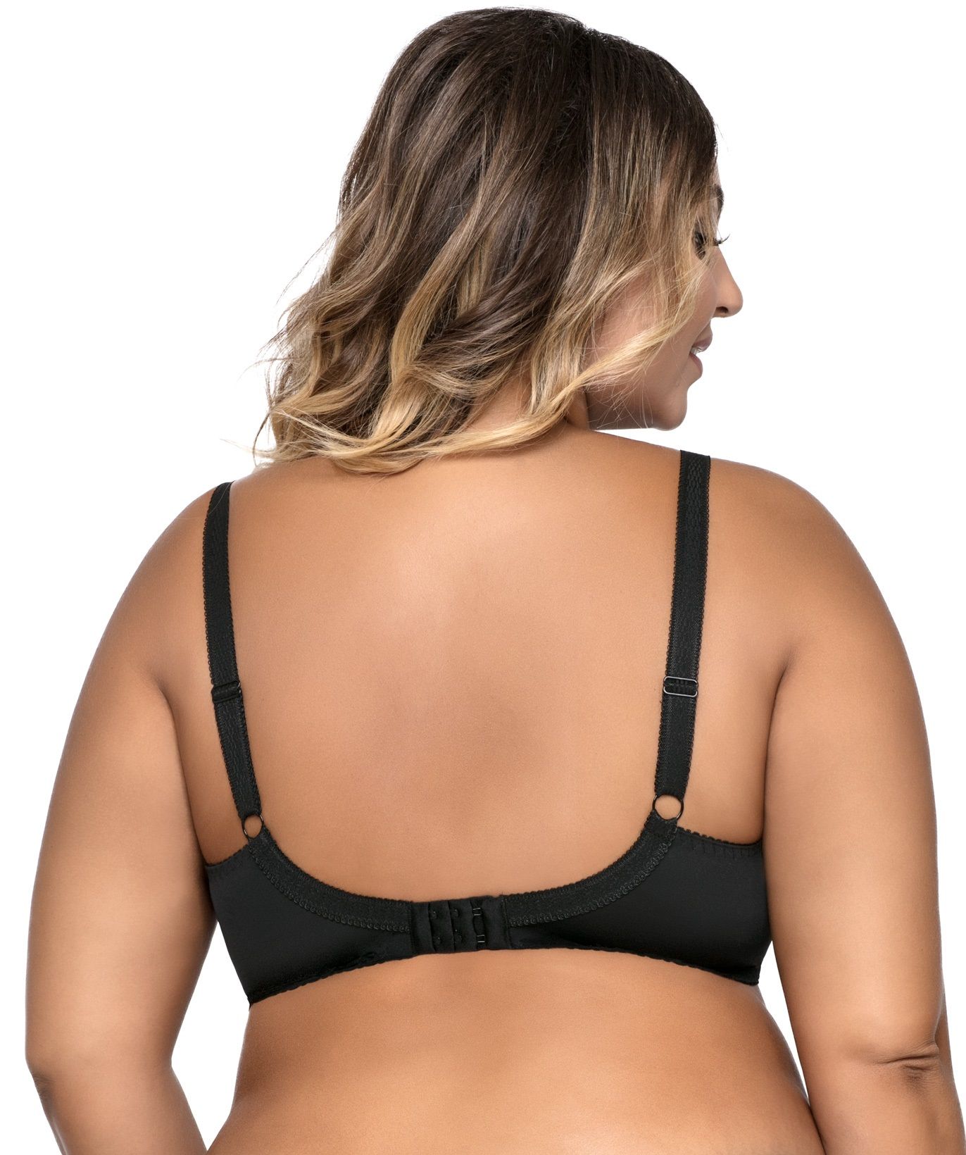 Соблазнительный бюстгальтер с мягкой чашкой +size и декоративными бретелями 2