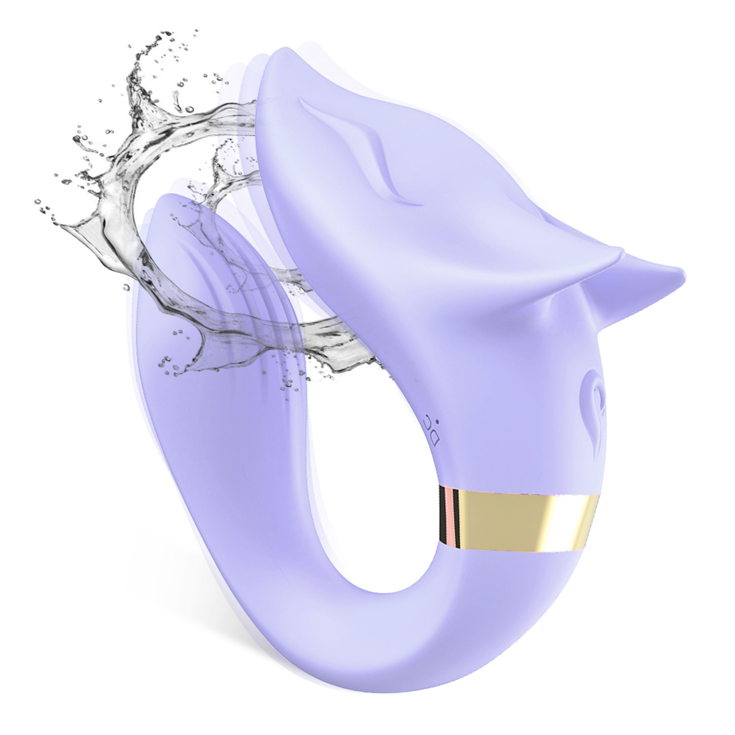 Сиреневый вибромассажер для пар с пультом ДУ 5
