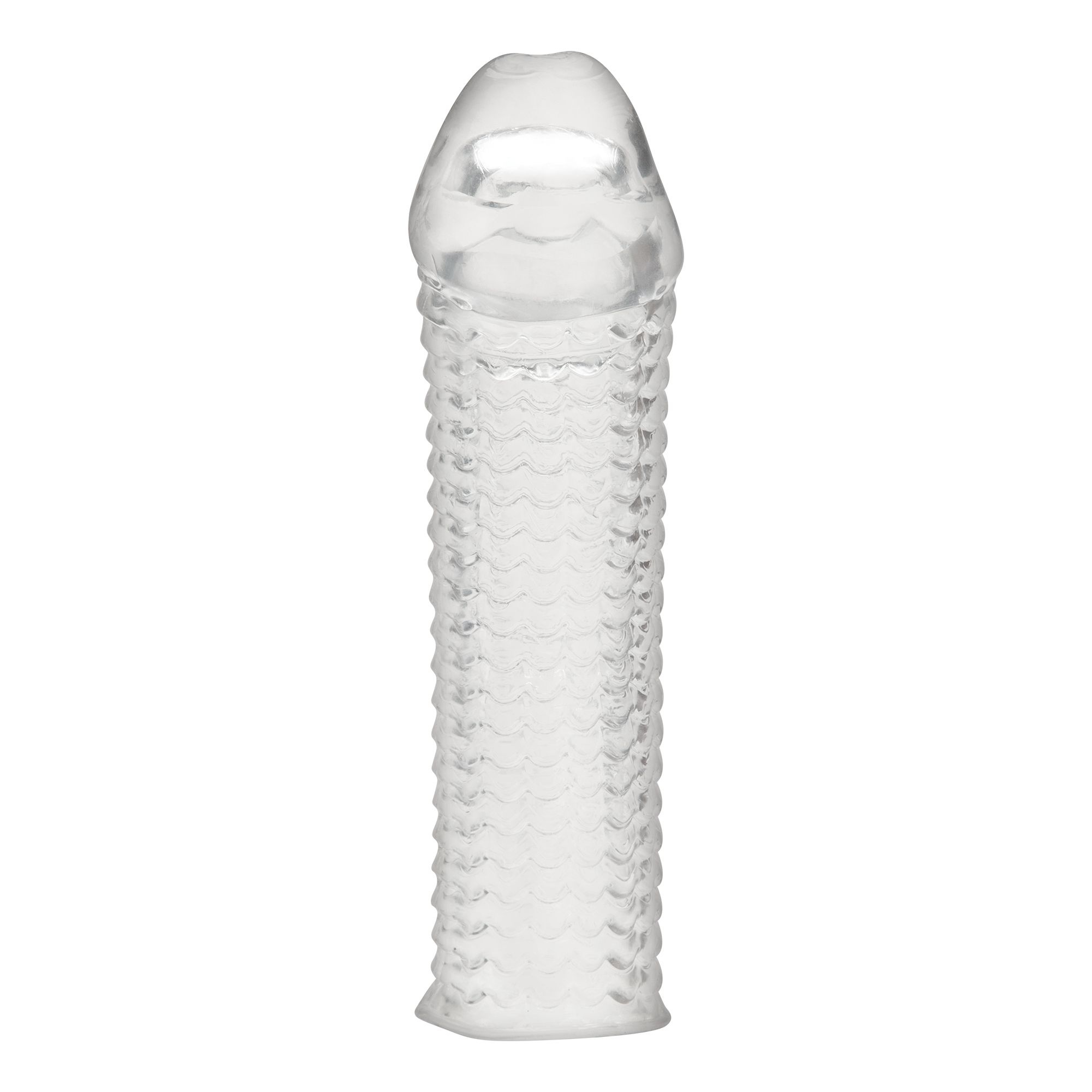 Текстурированная насадка на пенис Clear Textured Penis Enhancing Sleeve Extension - 16,5 см. 1