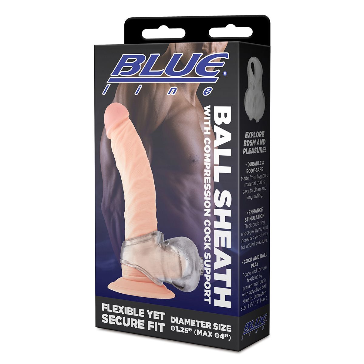 Прозрачная насадка-утяжка для мошонки Ball Sheath With Compression Cock Support 4