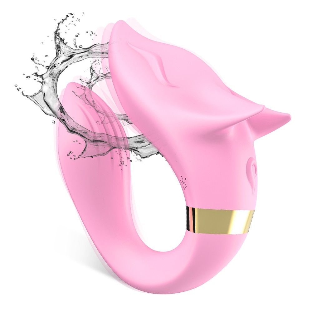 Розовый вибромассажер для пар с пультом дистанционного управления 6