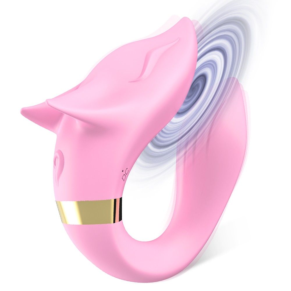 Розовый вибромассажер для пар с пультом дистанционного управления 8