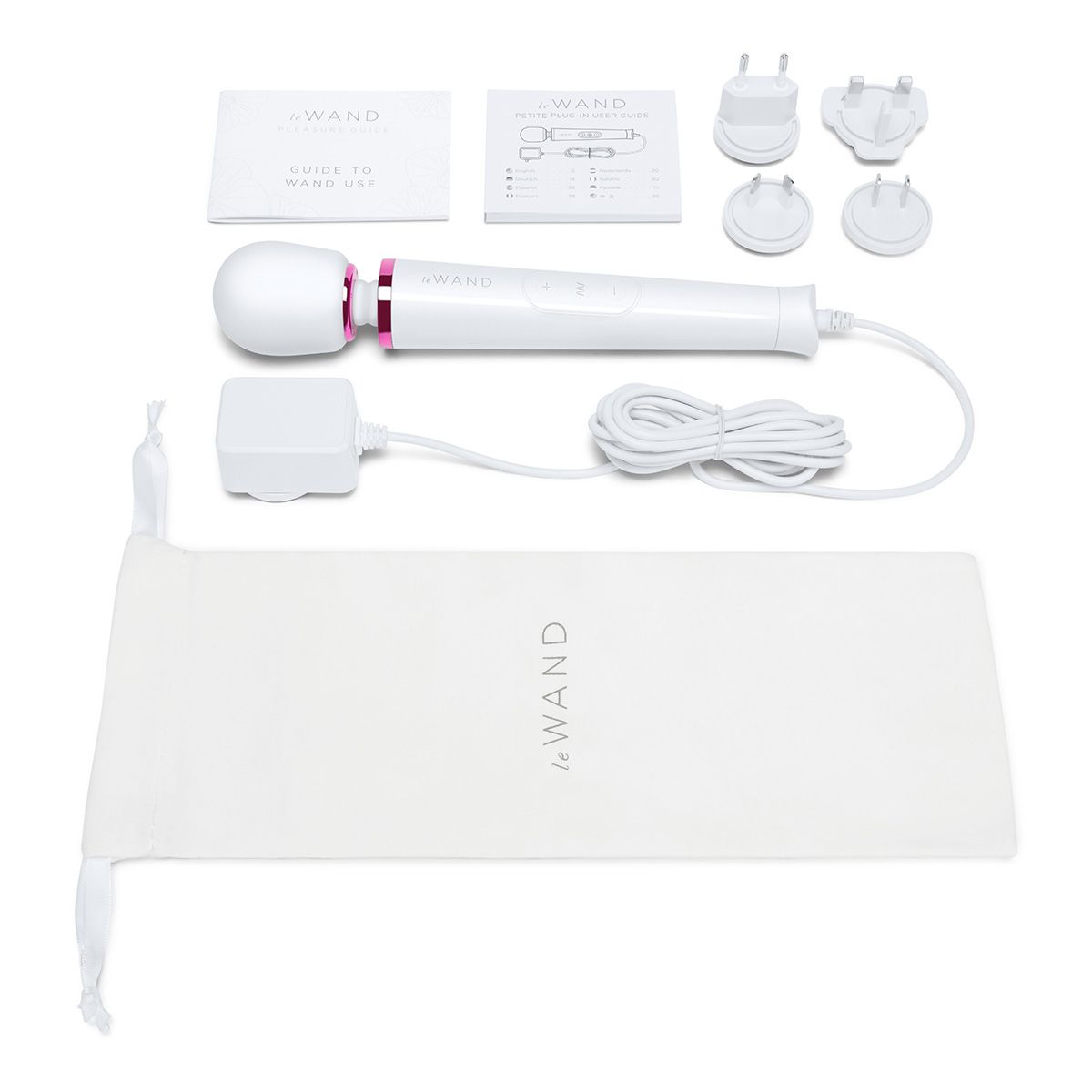 Белый проводной вибратор Le Wand Petite Vibrating Massager - 25 см. 6