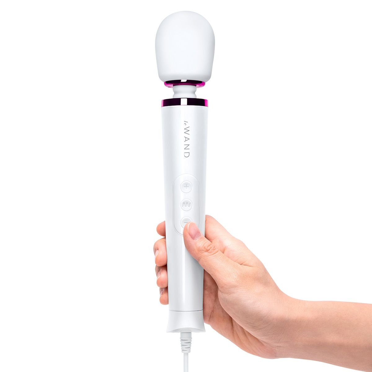 Белый проводной вибратор Le Wand Petite Vibrating Massager - 25 см. 1