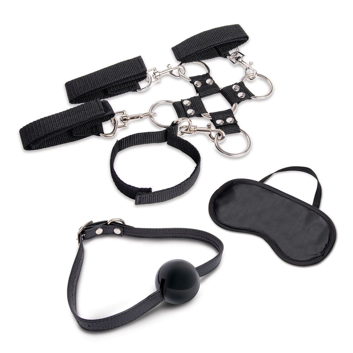Набор для фиксации из 7 предметов Hogtie & Ball Gag Kit 1