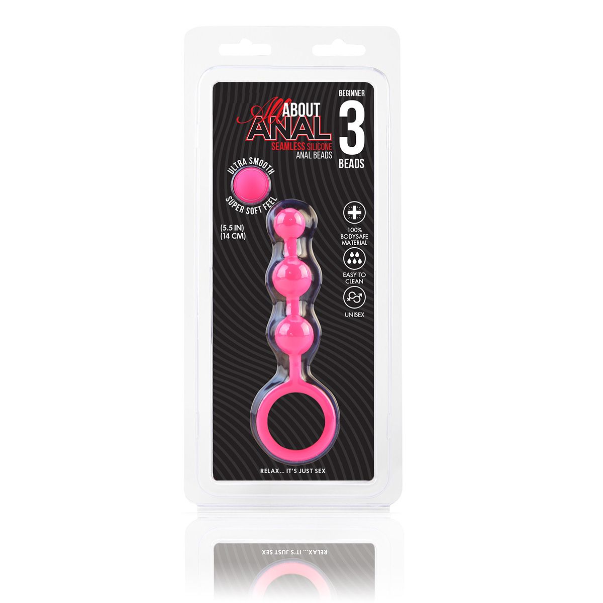 Розовые силиконовые анальные бусы Silicone Anal Beads - 14 см. 3