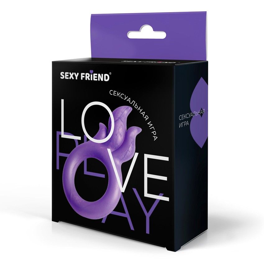 Фиолетовое эрекционное кольцо с язычками пламени 3