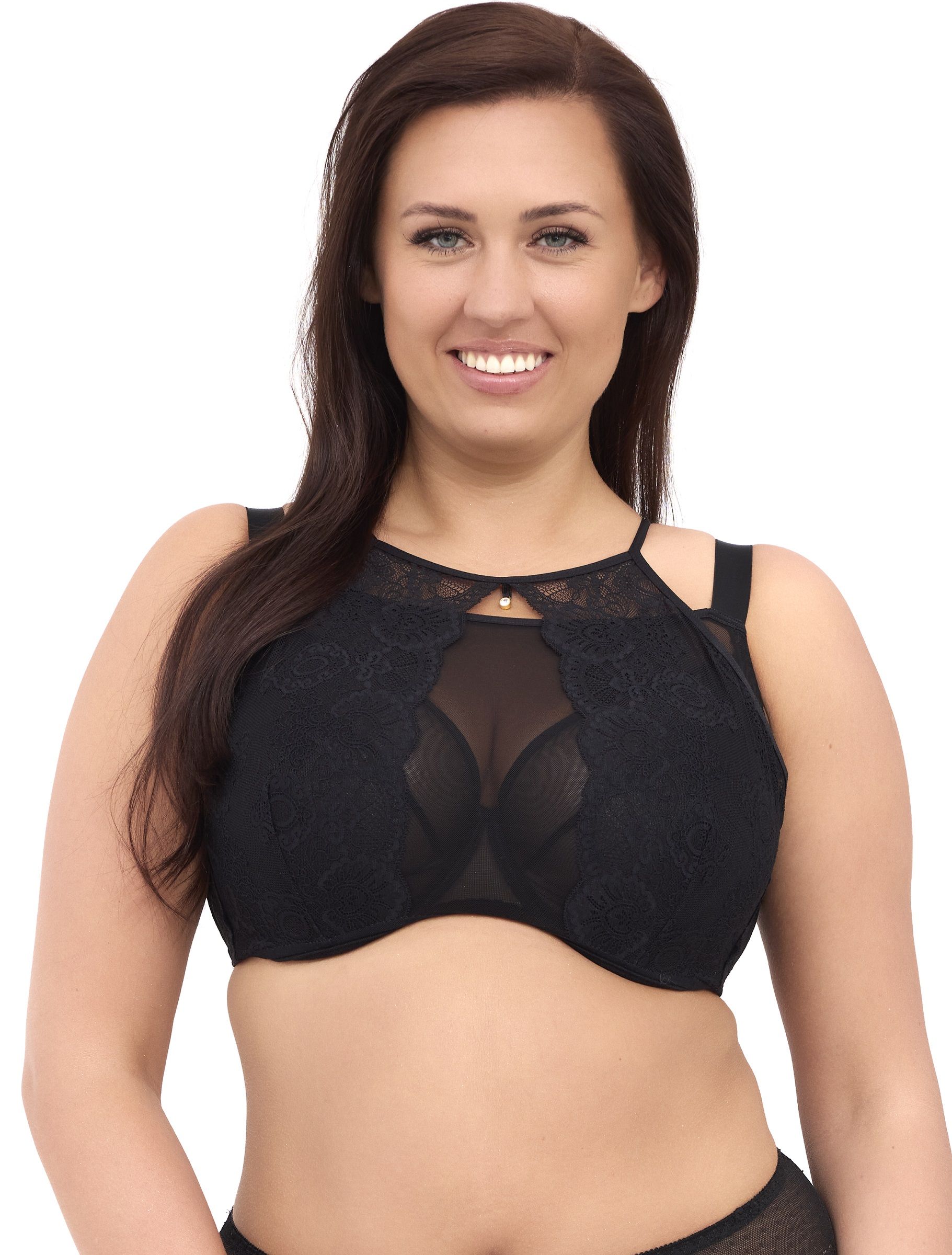 Бюстгальтер-топ с мягкими чашками и кружевом 1