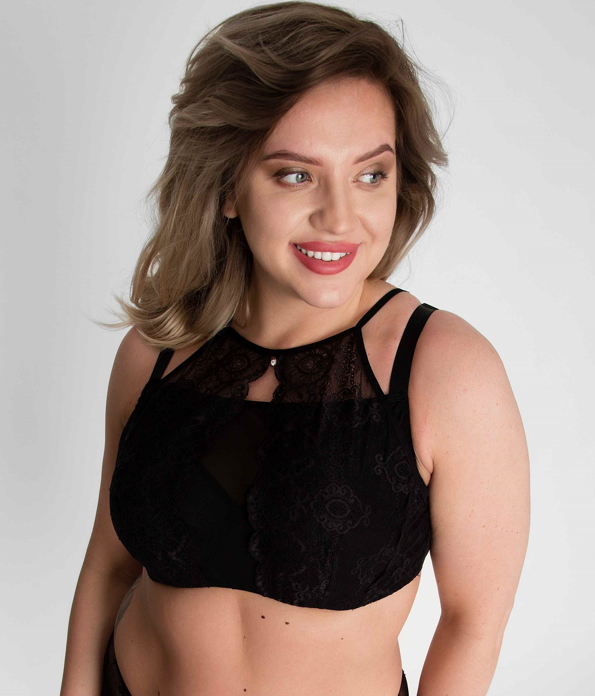 Бюстгальтер-топ с мягкими чашками и кружевом 4