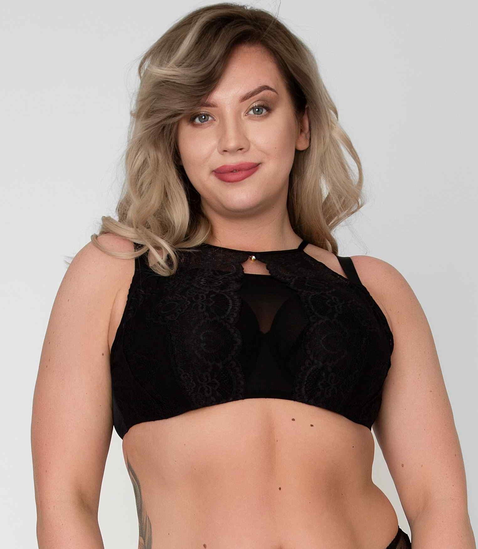 Бюстгальтер-топ с мягкими чашками и кружевом 5