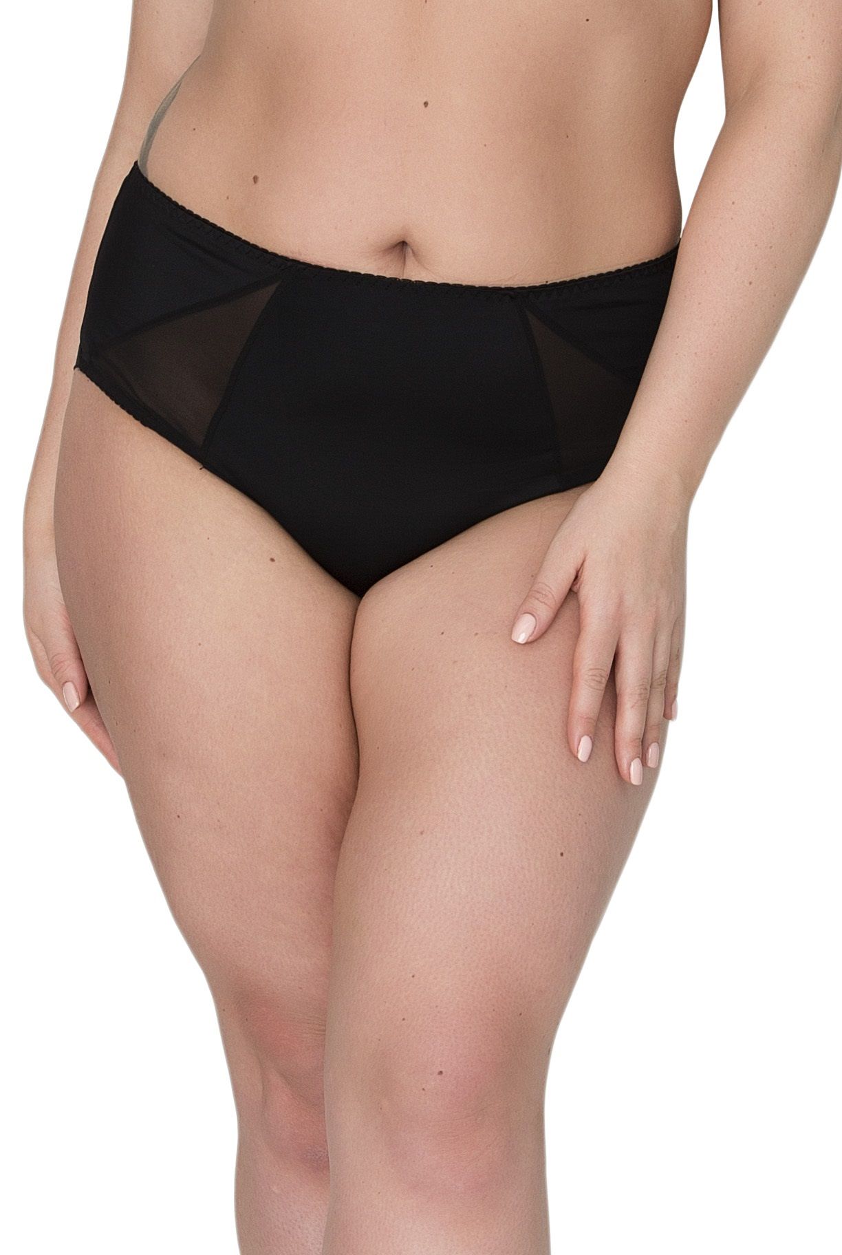 Высокие трусики из микрофибры и сетки 1